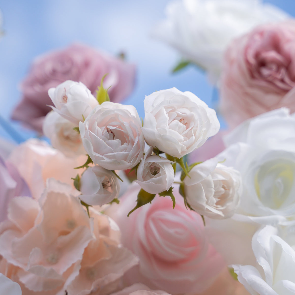 Blessed | 5D Event-Ready Artificial Floral Wall Backdrop, Roll-Up Fabric | Shipping Included