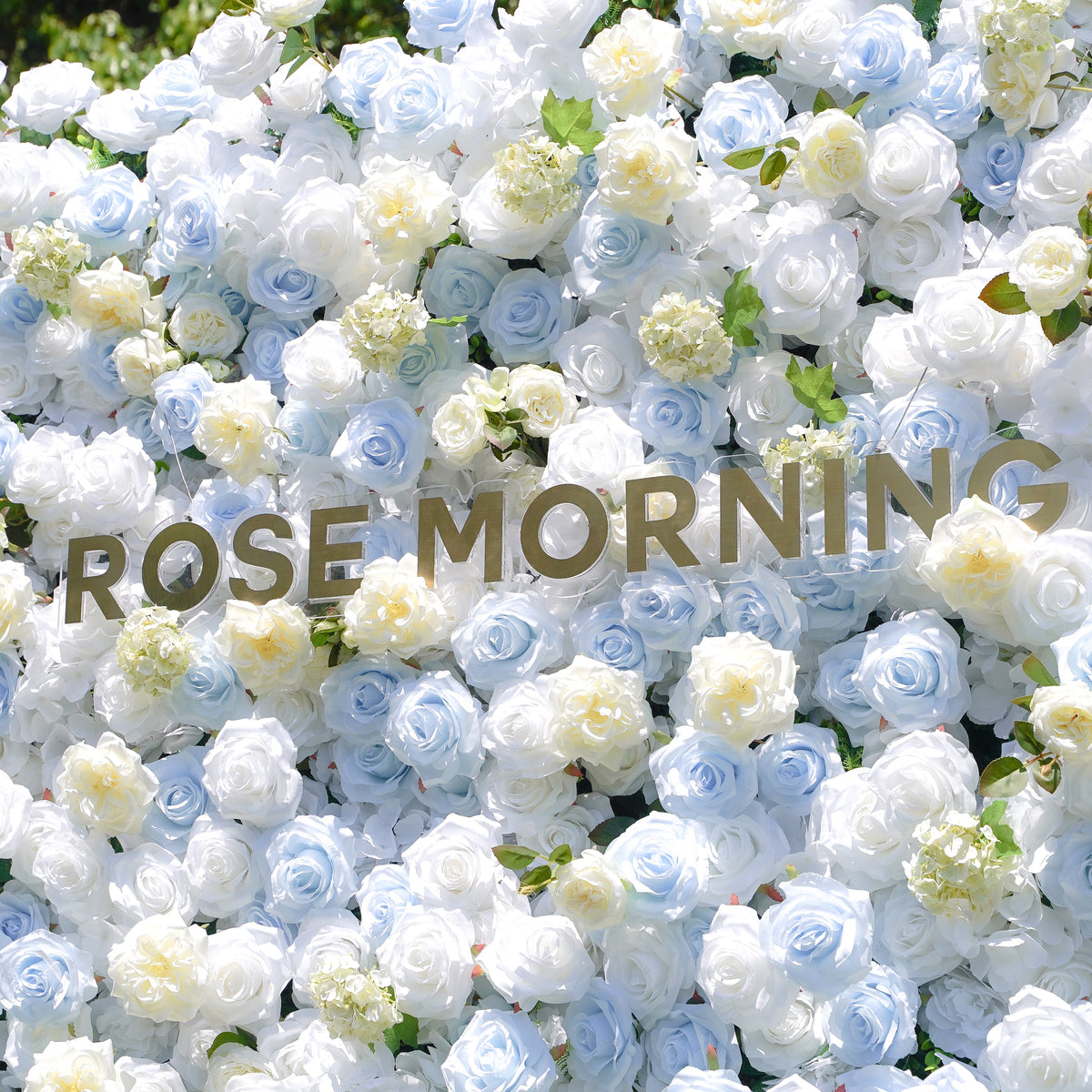 BlueSky | 4D Event-Ready Artificial Floral Wall Backdrop, Zip-Up Fabric 8ft*8ft | Shipping Included