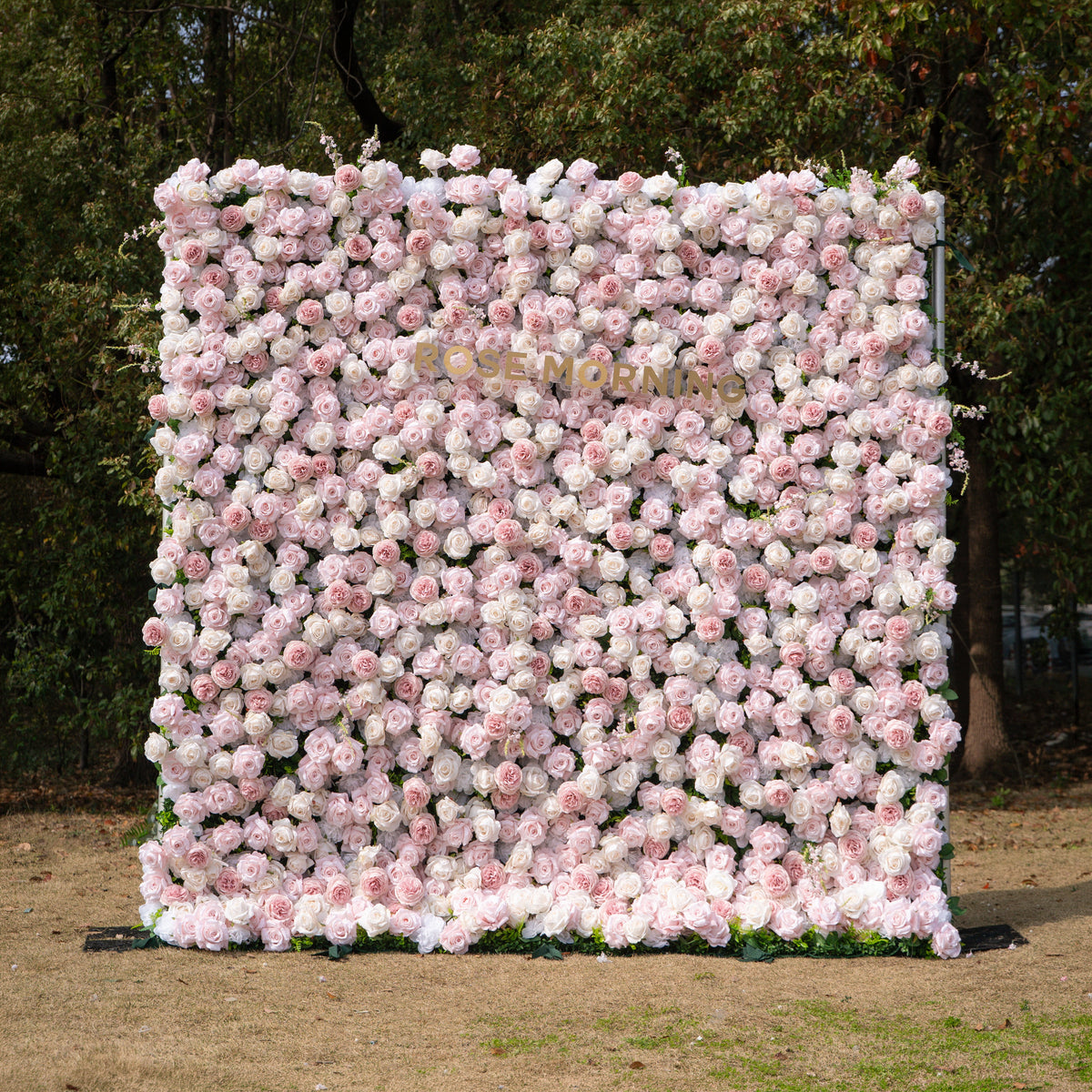 Caius | Luxury 5D Cream & Blush Event-Ready Silk Floral Wall Backdrop for Dreamy Garden Weddings & Bridal Showers | Shipping Included