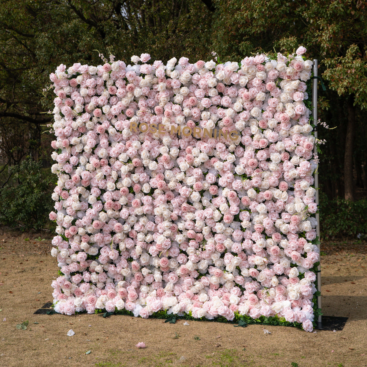 Caius | Luxury 5D Cream & Blush Event-Ready Silk Floral Wall Backdrop for Dreamy Garden Weddings & Bridal Showers | Shipping Included