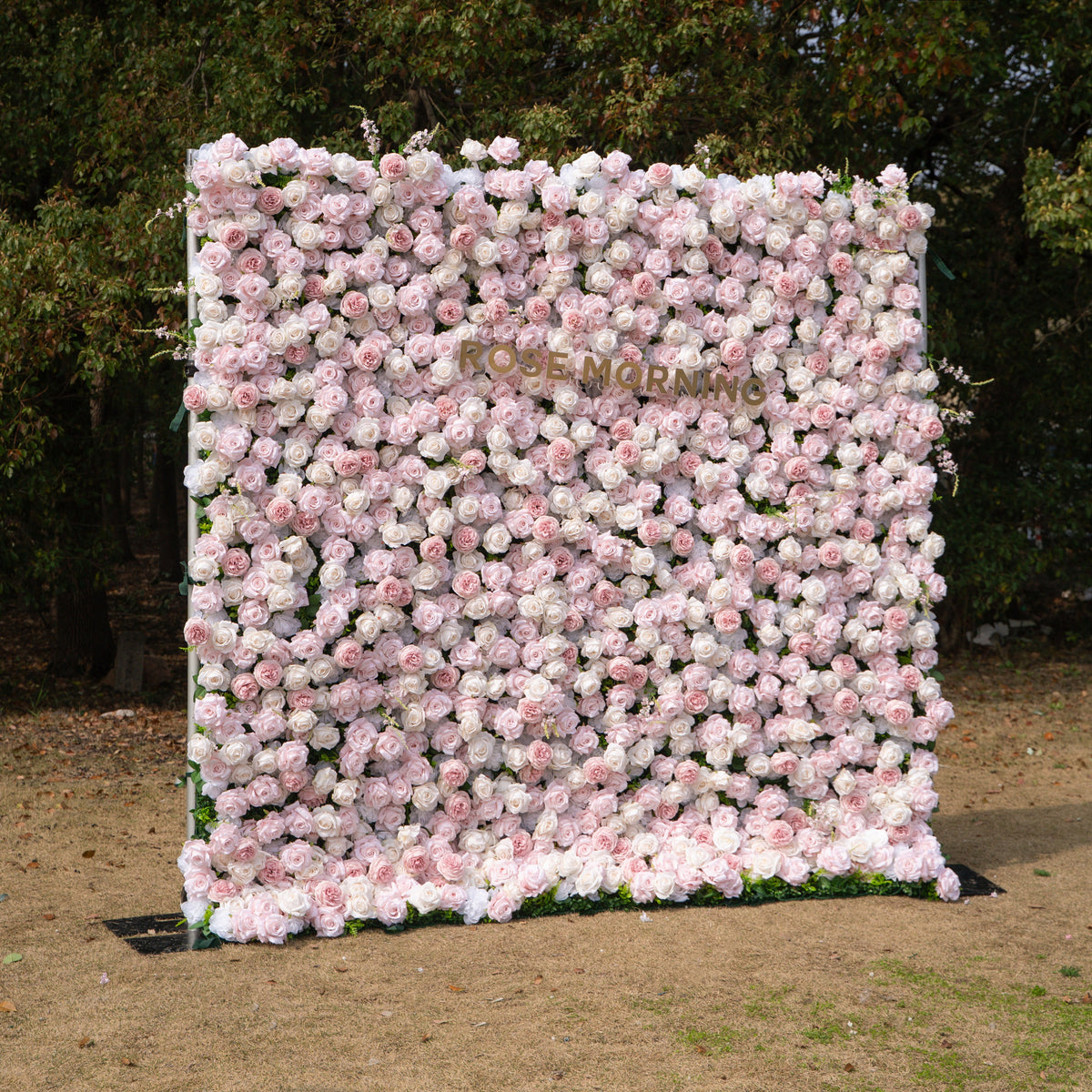 Caius | Luxury 5D Cream & Blush Event-Ready Silk Floral Wall Backdrop for Dreamy Garden Weddings & Bridal Showers | Shipping Included