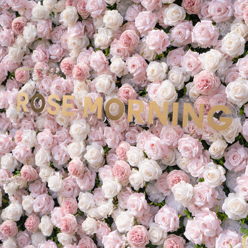 Caius | Luxury 5D Cream & Blush Event-Ready Silk Floral Wall Backdrop for Dreamy Garden Weddings & Bridal Showers | Shipping Included