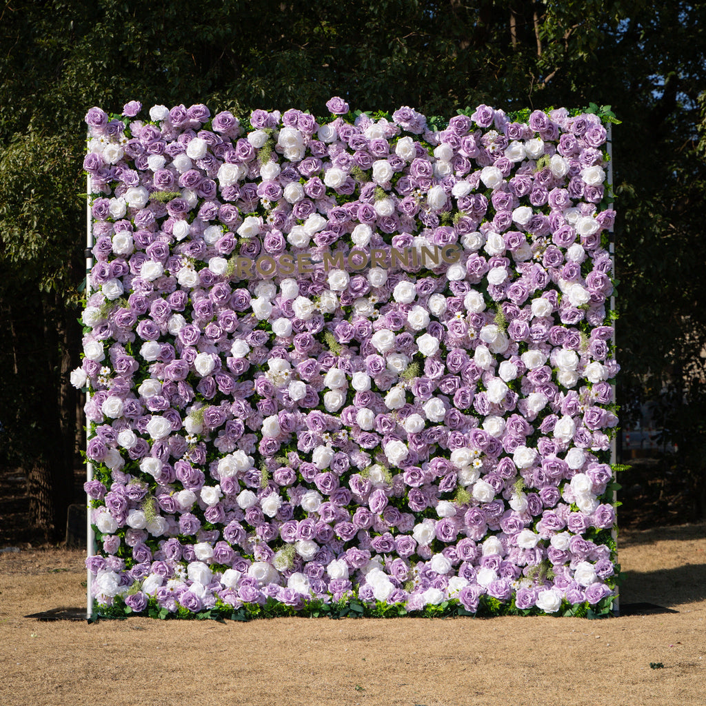 Calista | Luxury 3D Lilac & Cream Event-Ready Silk Floral Wall Backdrop for Dreamy Weddings & Bridal Showers | Shipping Included