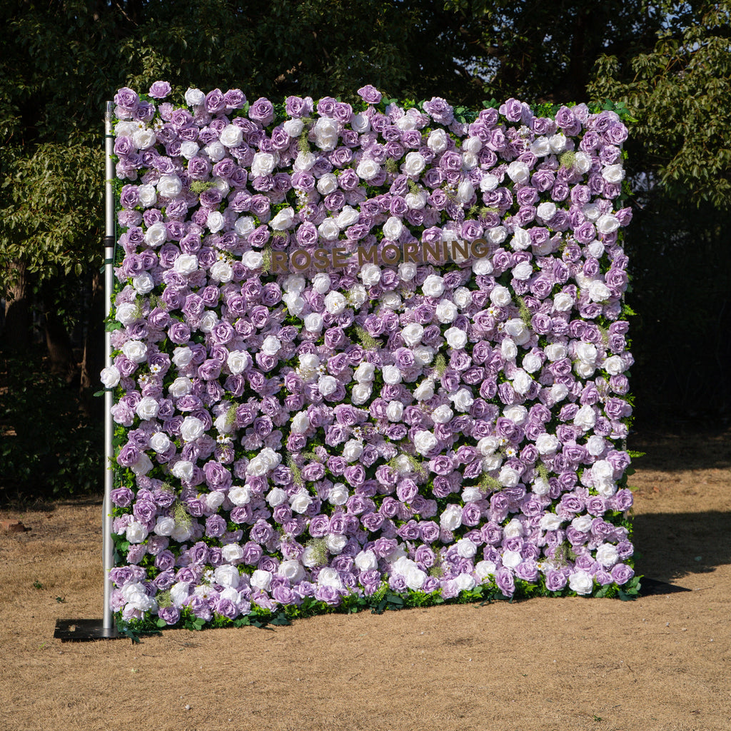 Calista | Luxury 3D Lilac & Cream Event-Ready Silk Floral Wall Backdrop for Dreamy Weddings & Bridal Showers | Shipping Included