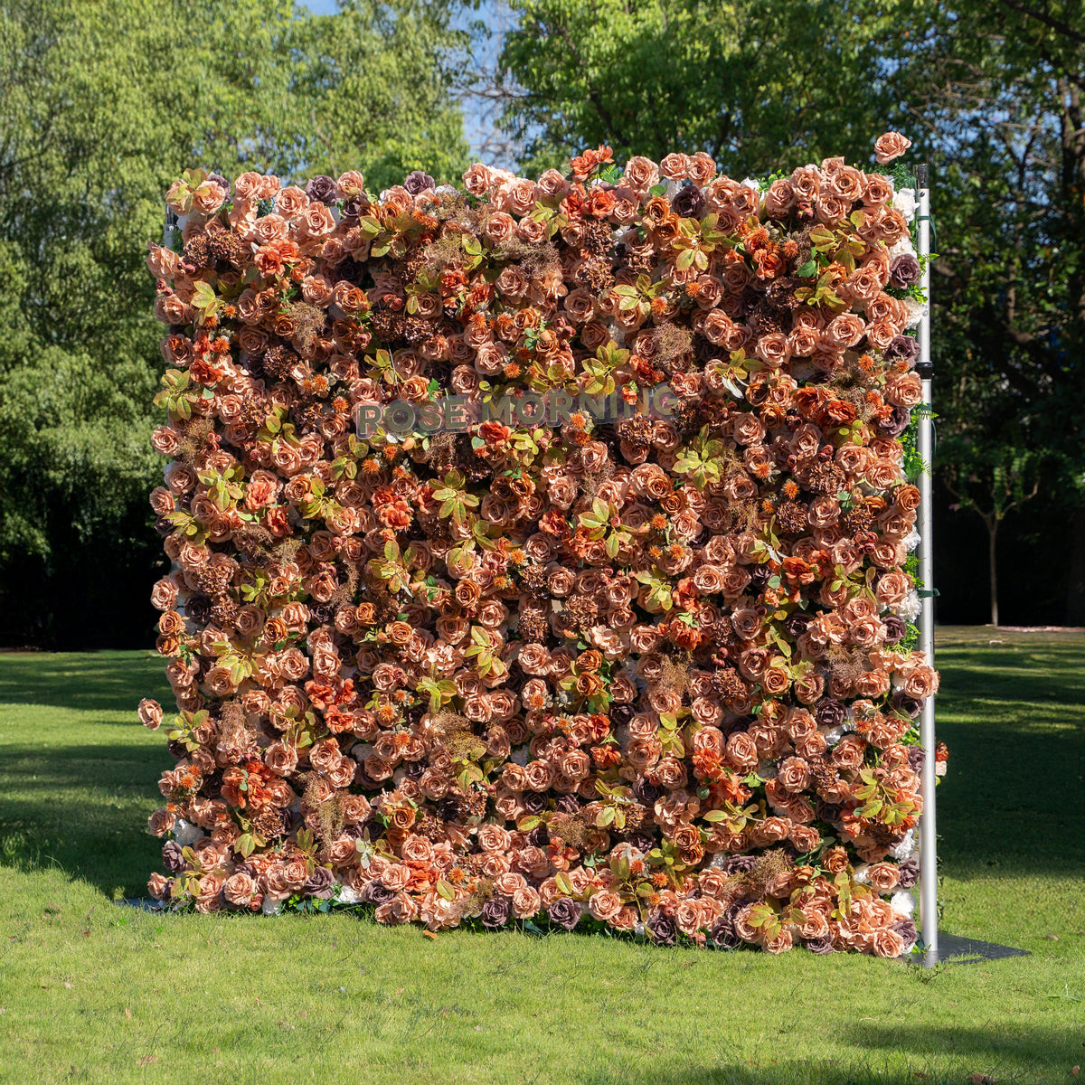 Cappuccino - Autumn Fall | 5D Fabric Flower Wall Backdrop for Wedding Birthday Party Event Decoration | Shipping Included