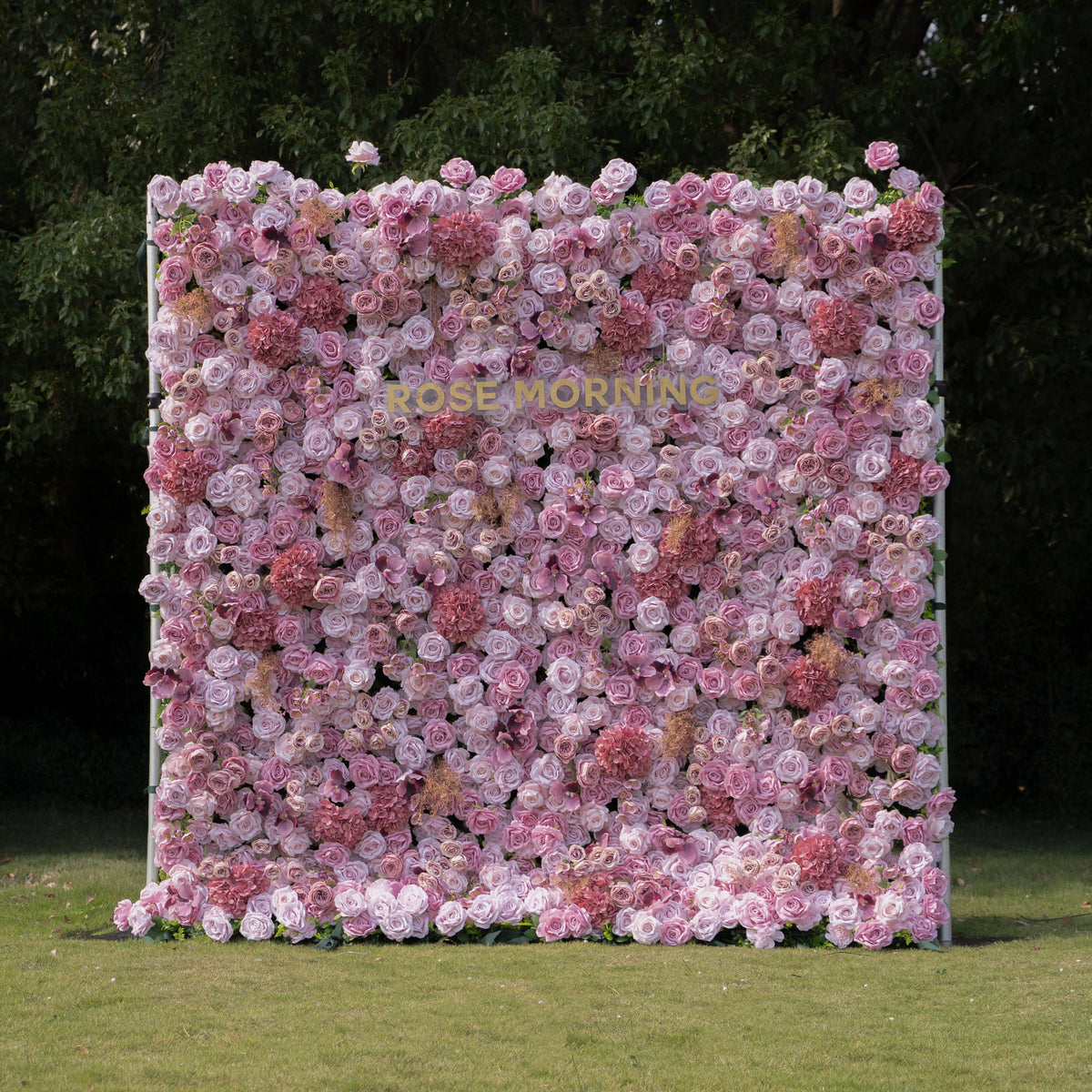 Carino | 4D Event-Ready Artificial Floral Wall Backdrop, Zip-Up Fabric 8ft*8ft | Shipping Included