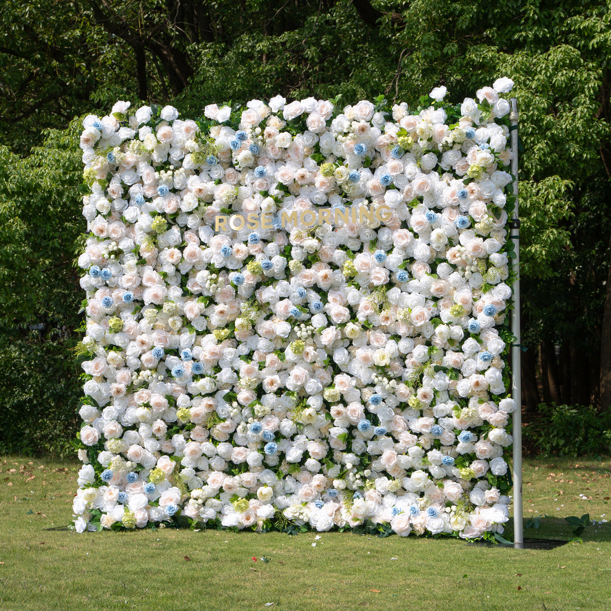 Carter | 4D Event-Ready Artificial Floral Wall Backdrop, Zip-Up Fabric 8ft*8ft | Shipping Included