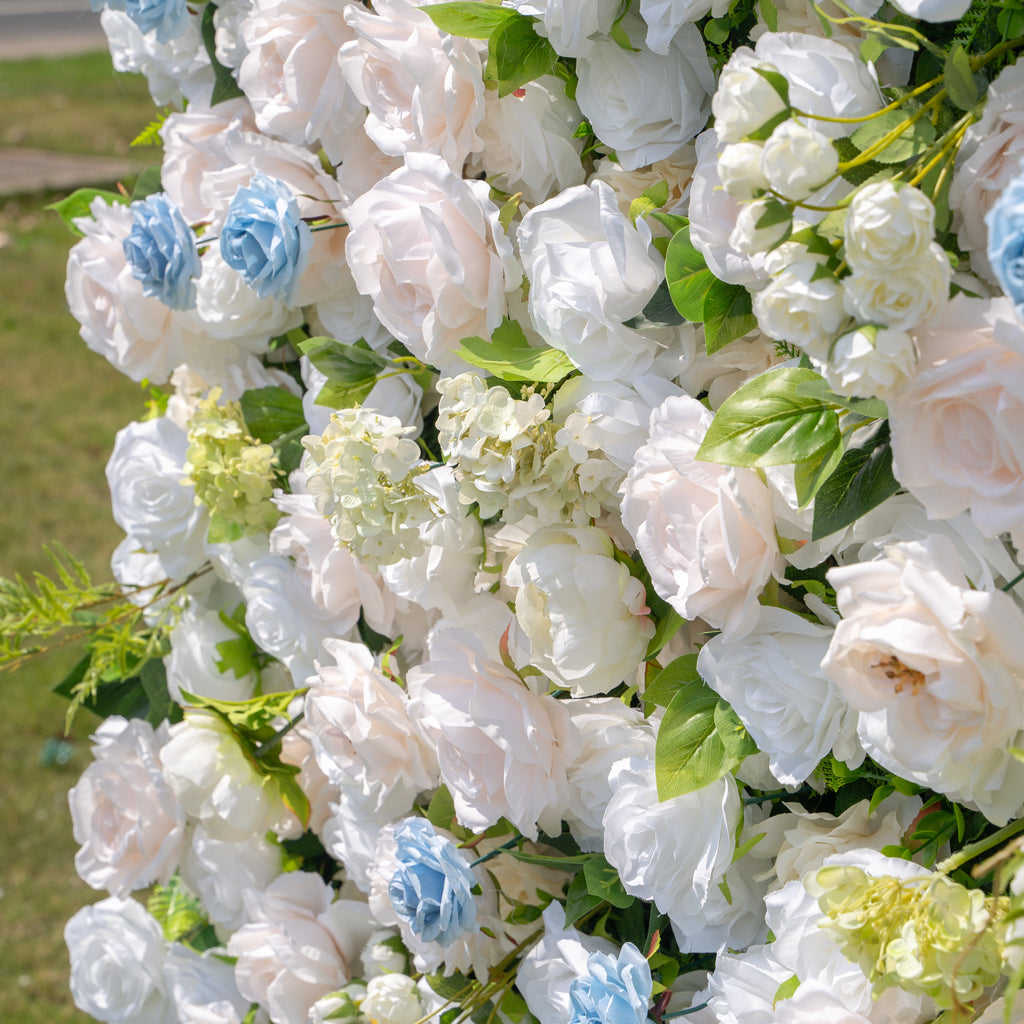 Carter | 4D Event-Ready Artificial Floral Wall Backdrop, Zip-Up Fabric 8ft*8ft | Shipping Included