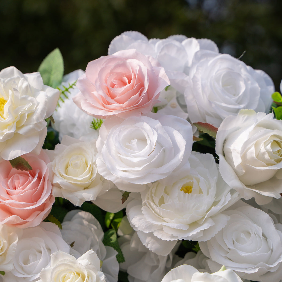 Céline | 3D Elegant White & Blush Pink Event-Ready Silk Rose Floral Wall Backdrop for Luxury Weddings & Events(In Us Stock & Shipping 5-7 Days) | Shipping Included