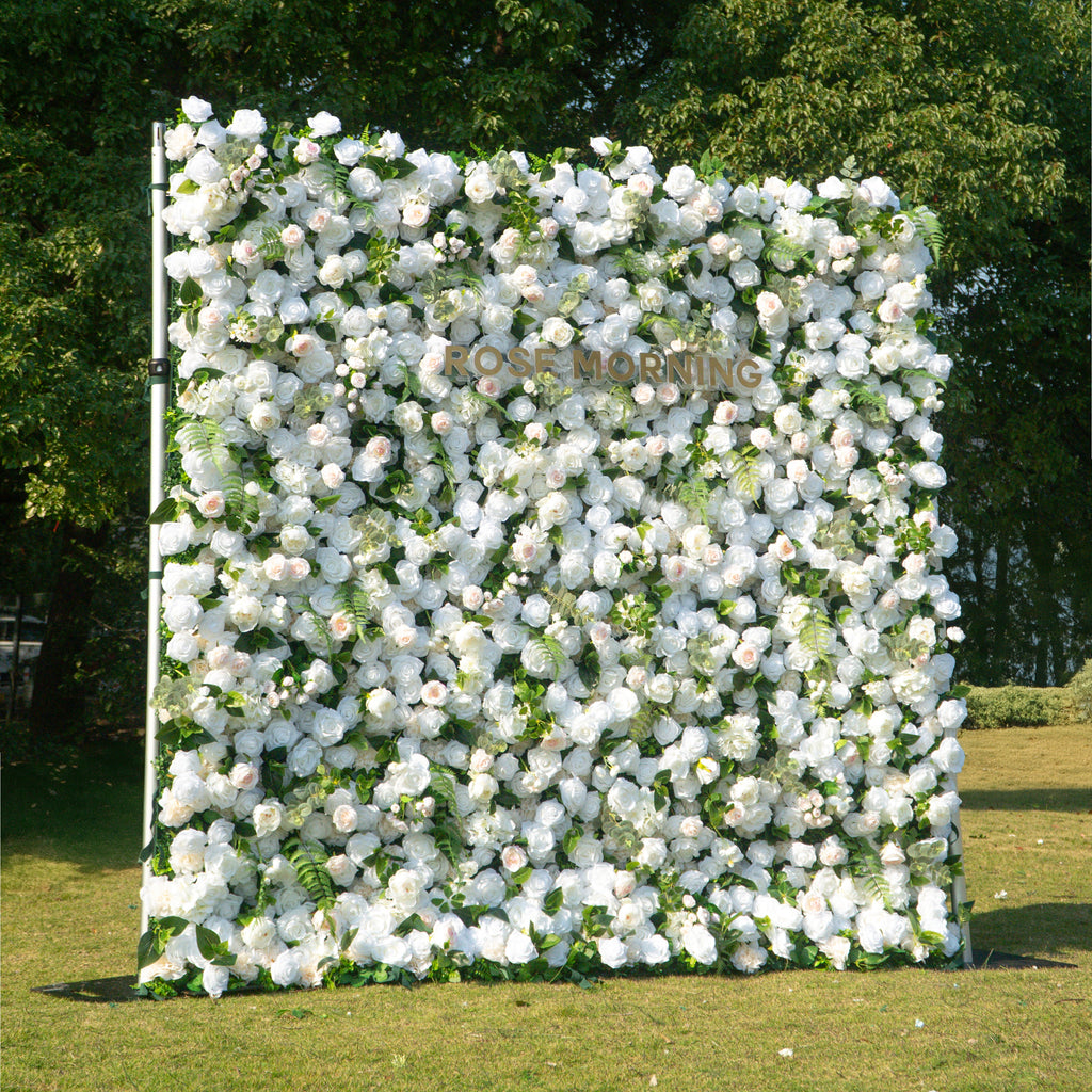 Cherish | 5D Event-Ready Artificial Floral Wall Backdrop, Roll-Up Fabric | Shipping Included