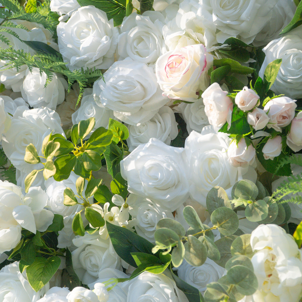 Cherish | 5D Event-Ready Artificial Floral Wall Backdrop, Roll-Up Fabric | Shipping Included