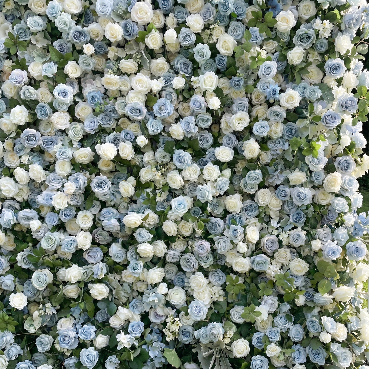 Corin | Luxury 5D Serene Blue & Cream Event-Ready Silk Floral Wall Backdrop for Seaside Weddings & Events | Shipping Included