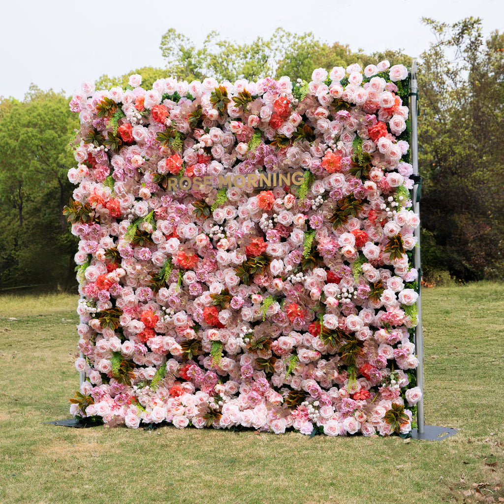 Daniela | 5D Event-Ready Artificial Floral Wall Backdrop, Roll-Up Fabric | Shipping Included