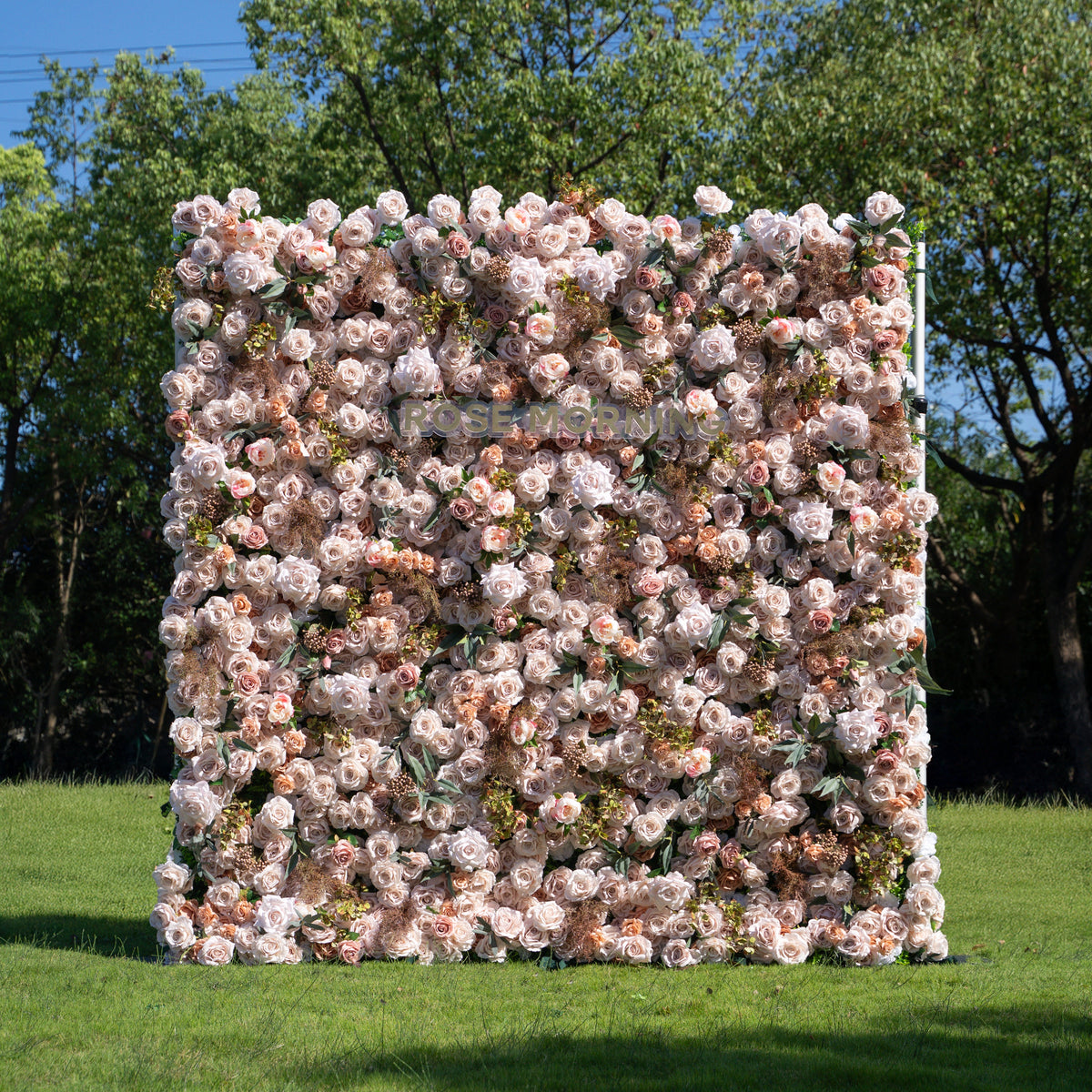 Destino | 4D Event-Ready Artificial Floral Wall Backdrop, Zip-Up Fabric 8ft*8ft | Shipping Included