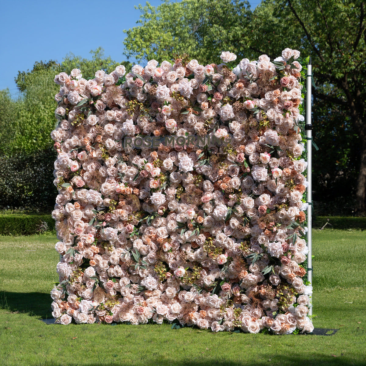 Destino | 4D Event-Ready Artificial Floral Wall Backdrop, Zip-Up Fabric 8ft*8ft | Shipping Included