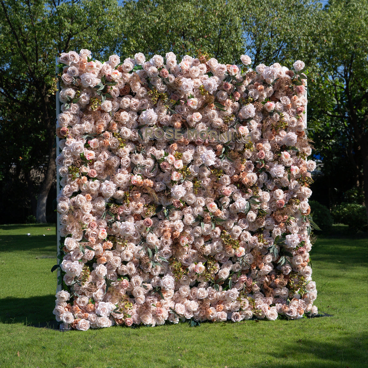 Destino | 4D Event-Ready Artificial Floral Wall Backdrop, Zip-Up Fabric 8ft*8ft | Shipping Included