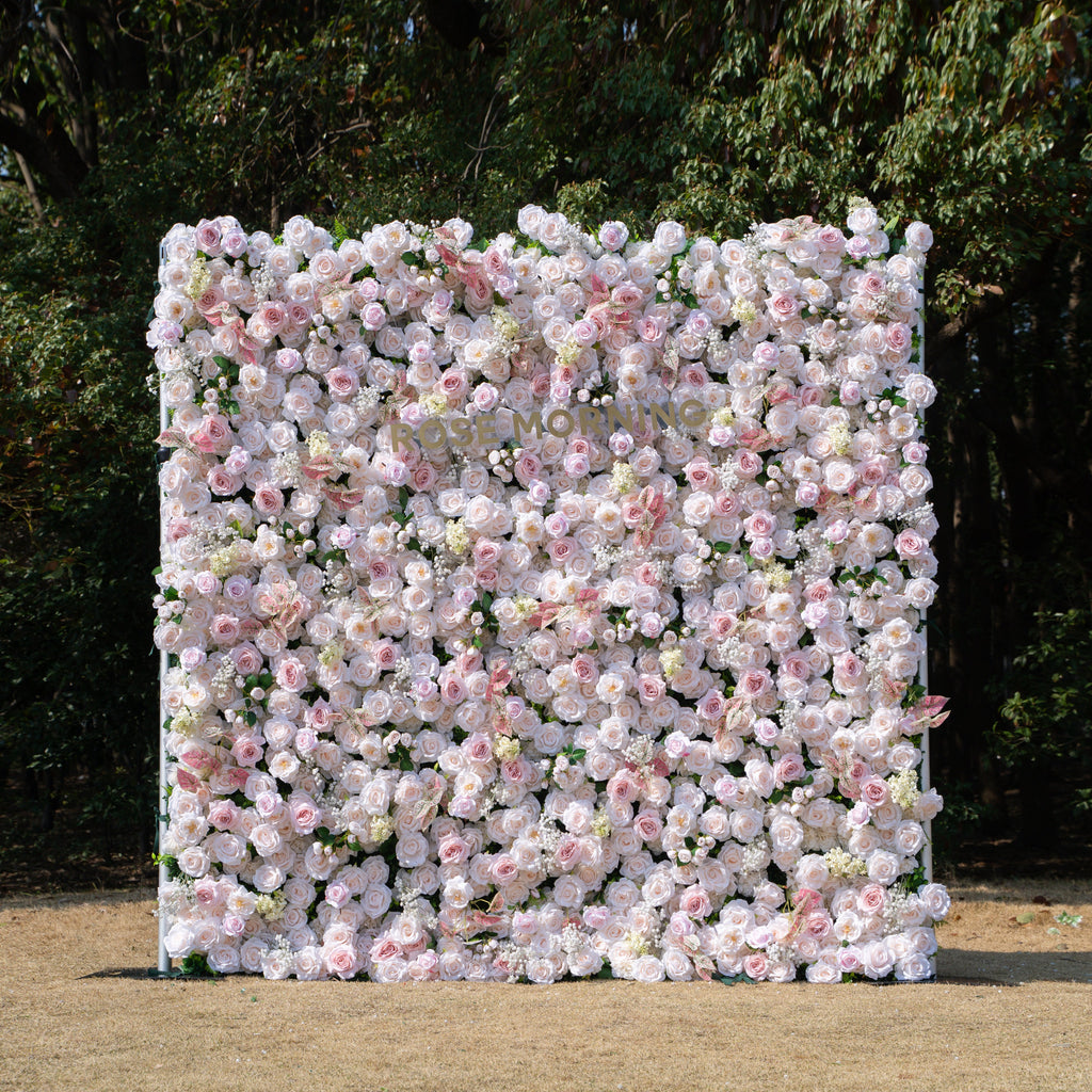 Ebony | 5D Event-Ready Artificial Floral Wall Backdrop, Roll-Up Fabric | Shipping Included