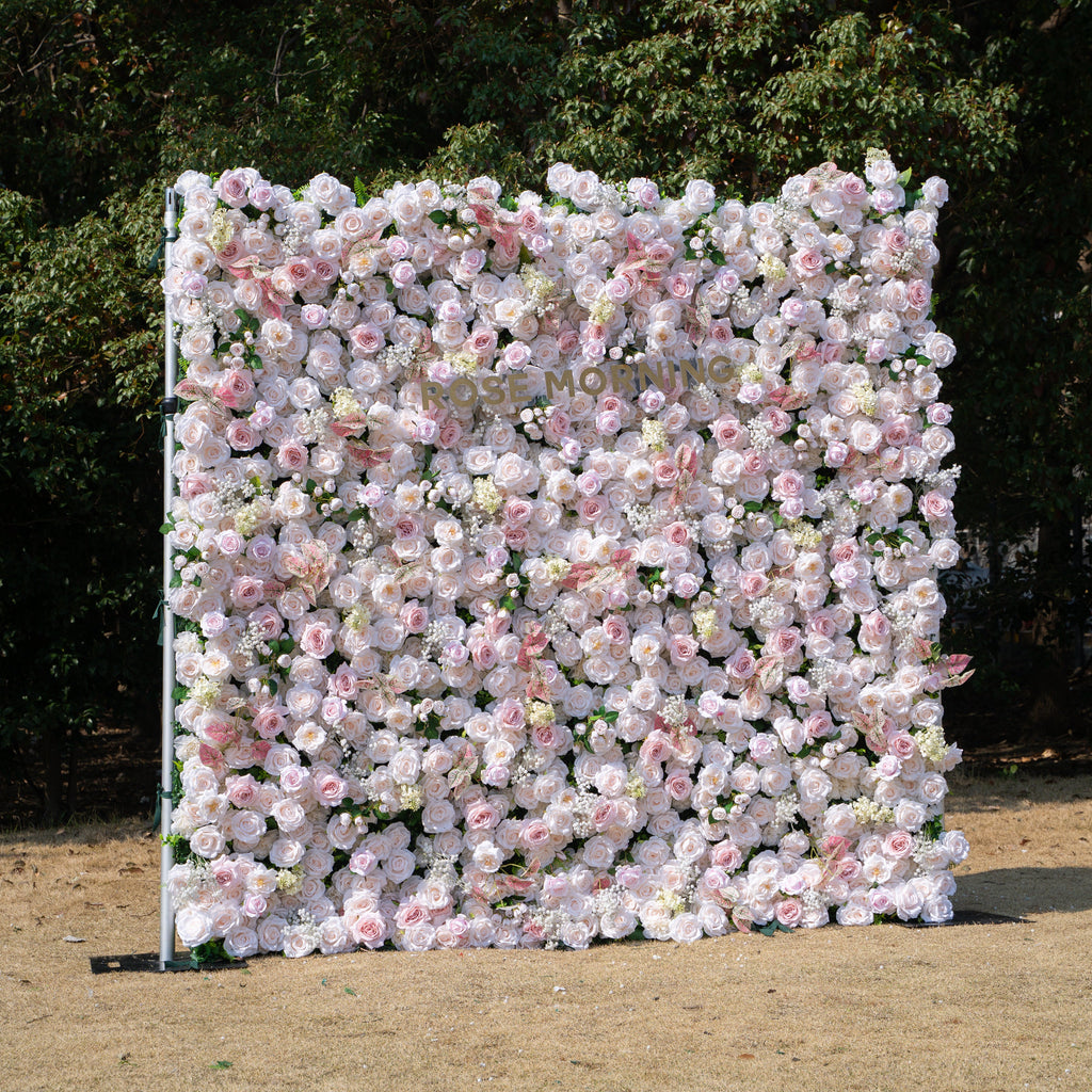 Ebony | 5D Event-Ready Artificial Floral Wall Backdrop, Roll-Up Fabric | Shipping Included