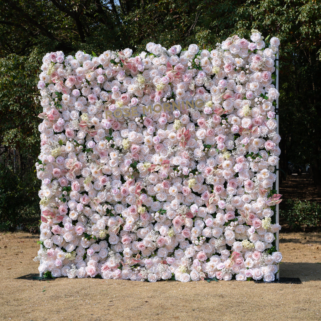 Ebony | 5D Event-Ready Artificial Floral Wall Backdrop, Roll-Up Fabric | Shipping Included
