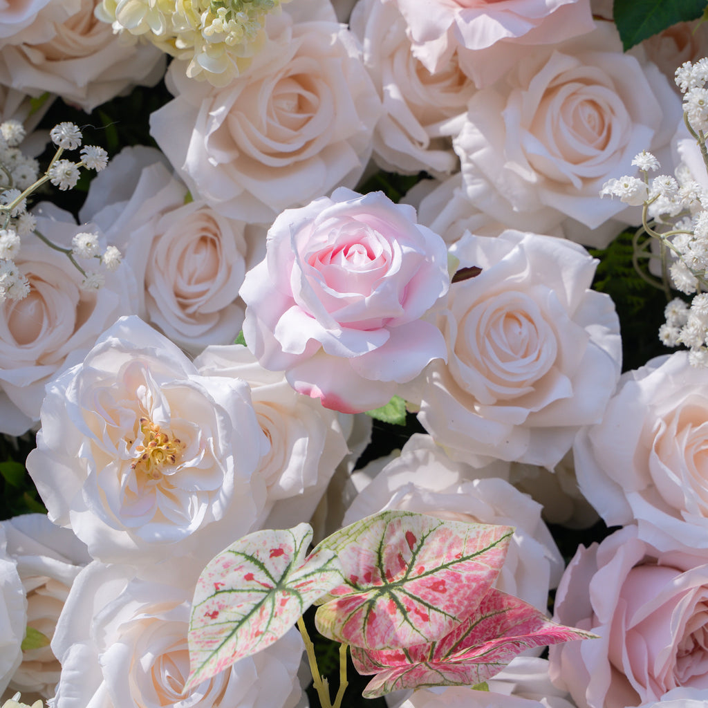 Ebony | 5D Event-Ready Artificial Floral Wall Backdrop, Roll-Up Fabric | Shipping Included