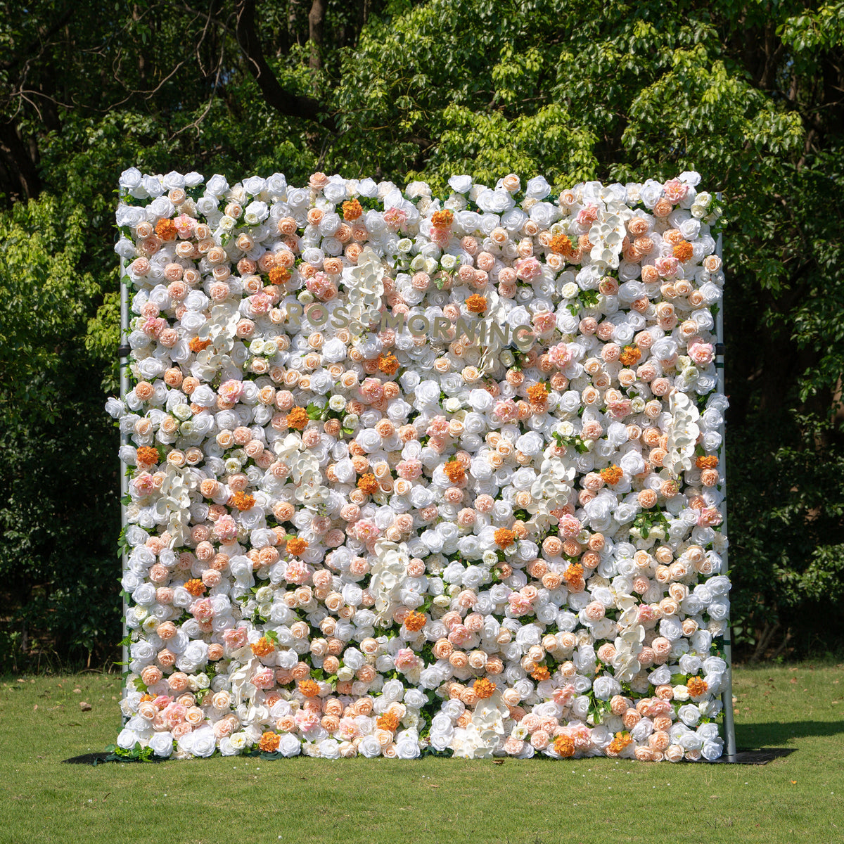 Eden | 4D Event-Ready Artificial Floral Wall Backdrop, Zip-Up Fabric 8ft*8ft | Shipping Included