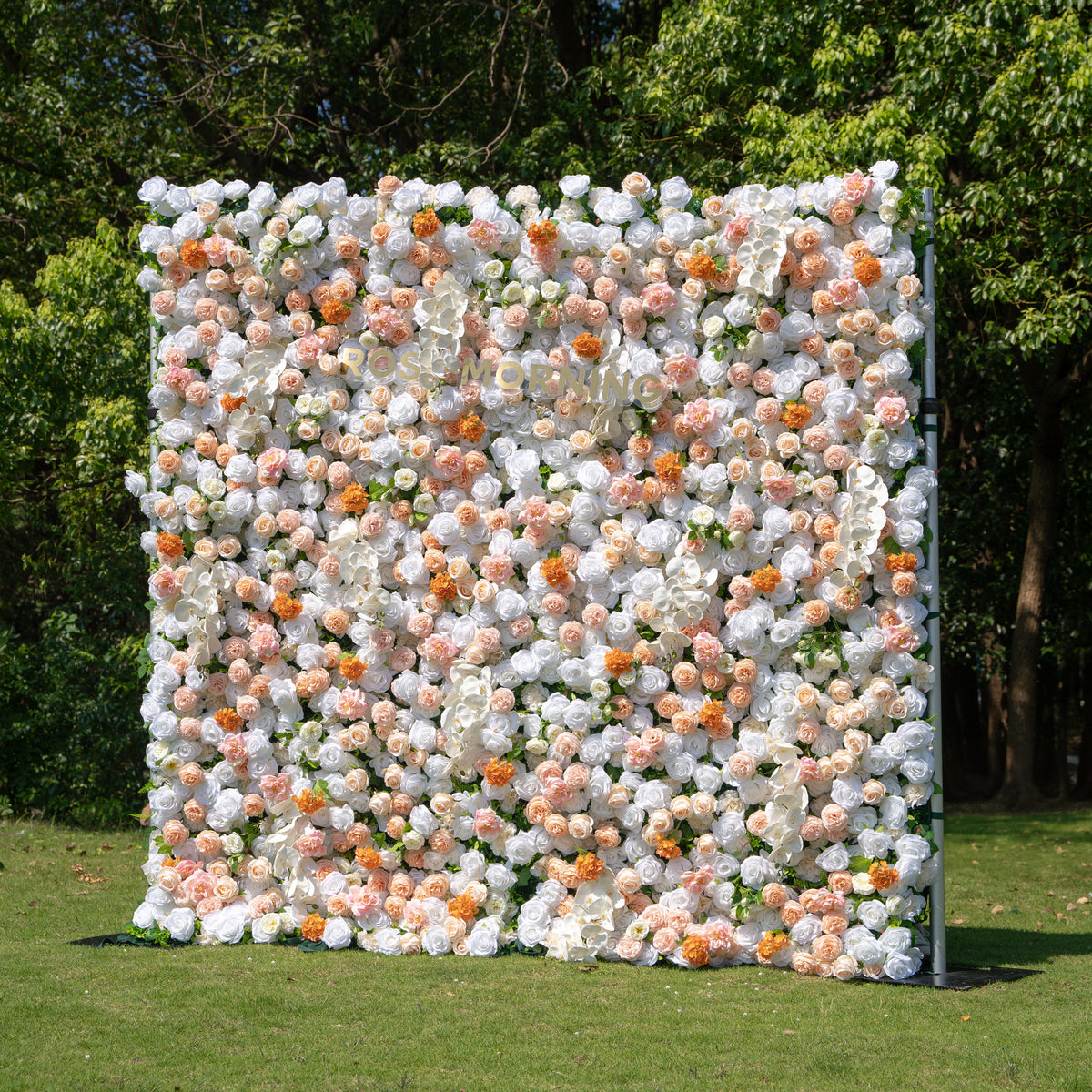 Eden | 4D Event-Ready Artificial Floral Wall Backdrop, Zip-Up Fabric 8ft*8ft | Shipping Included