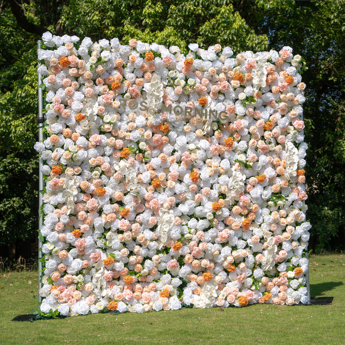 Eden | 4D Event-Ready Artificial Floral Wall Backdrop, Zip-Up Fabric 8ft*8ft | Shipping Included