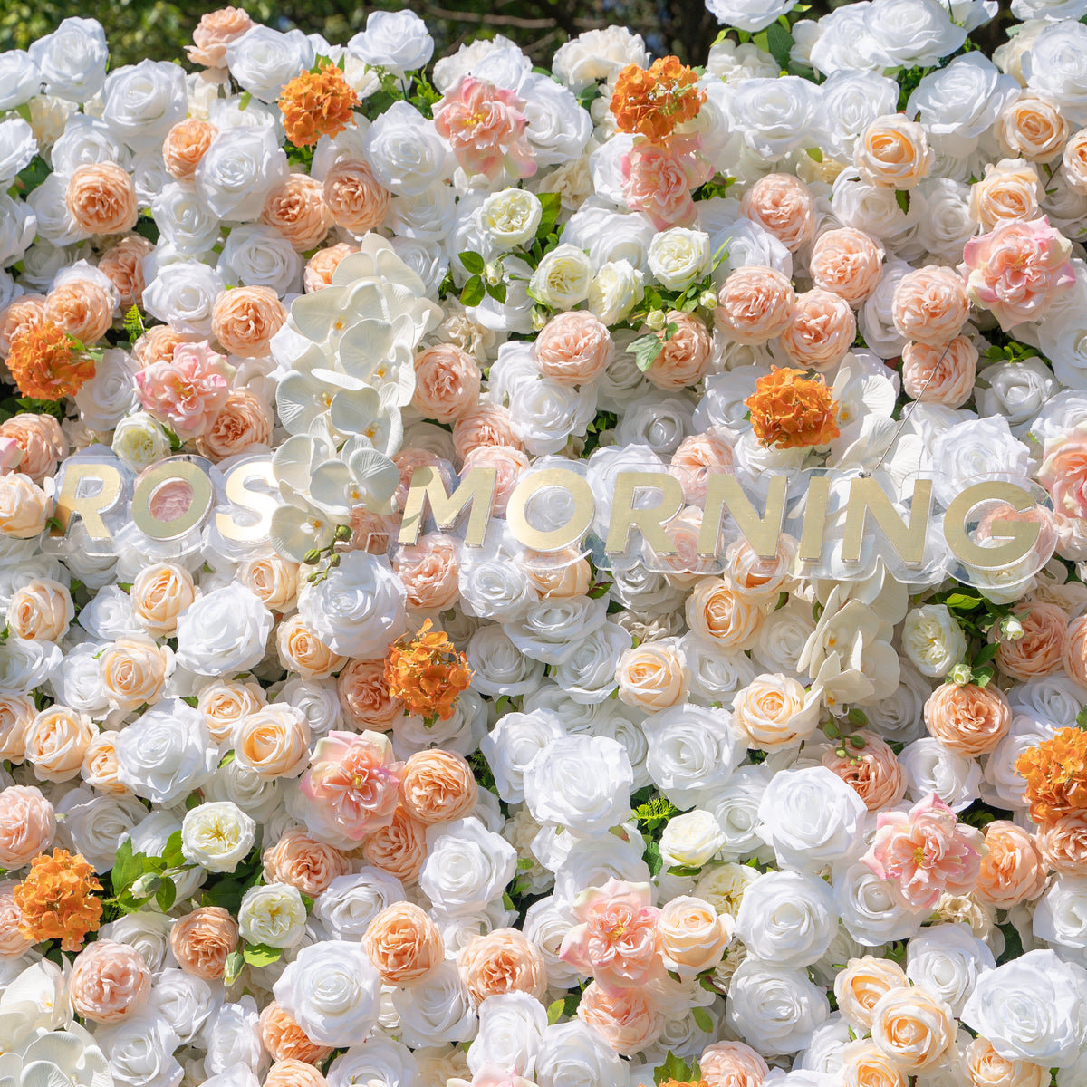 Eden | 4D Event-Ready Artificial Floral Wall Backdrop, Zip-Up Fabric 8ft*8ft | Shipping Included