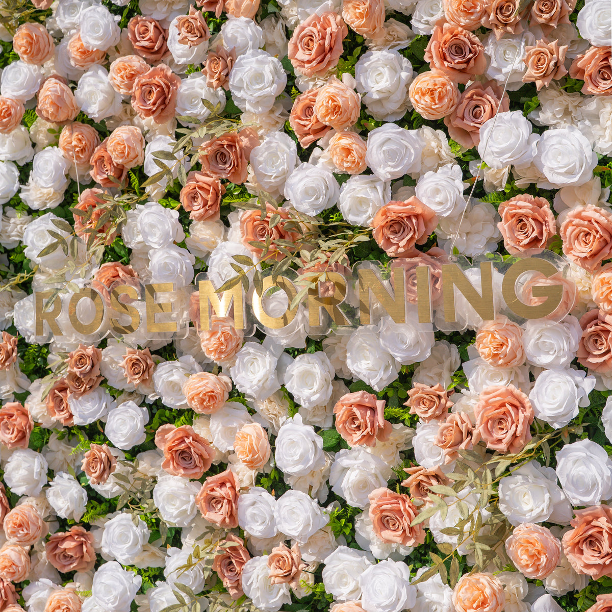 Elara | 3D Champagne & White Silk Rose Roll-Up Curtain Floral Wall Backdrop for Wedding Party & Event Decor(Delivery in 5-7 Days Only USA)) | Shipping Included