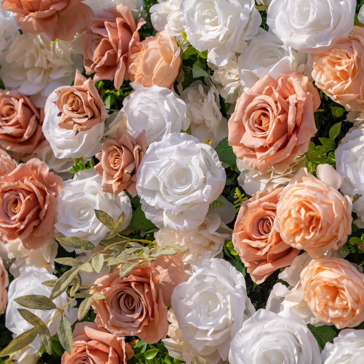 Elara | 3D Champagne & White Silk Rose Roll-Up Curtain Floral Wall Backdrop for Wedding Party & Event Decor(Delivery in 5-7 Days Only USA)) | Shipping Included