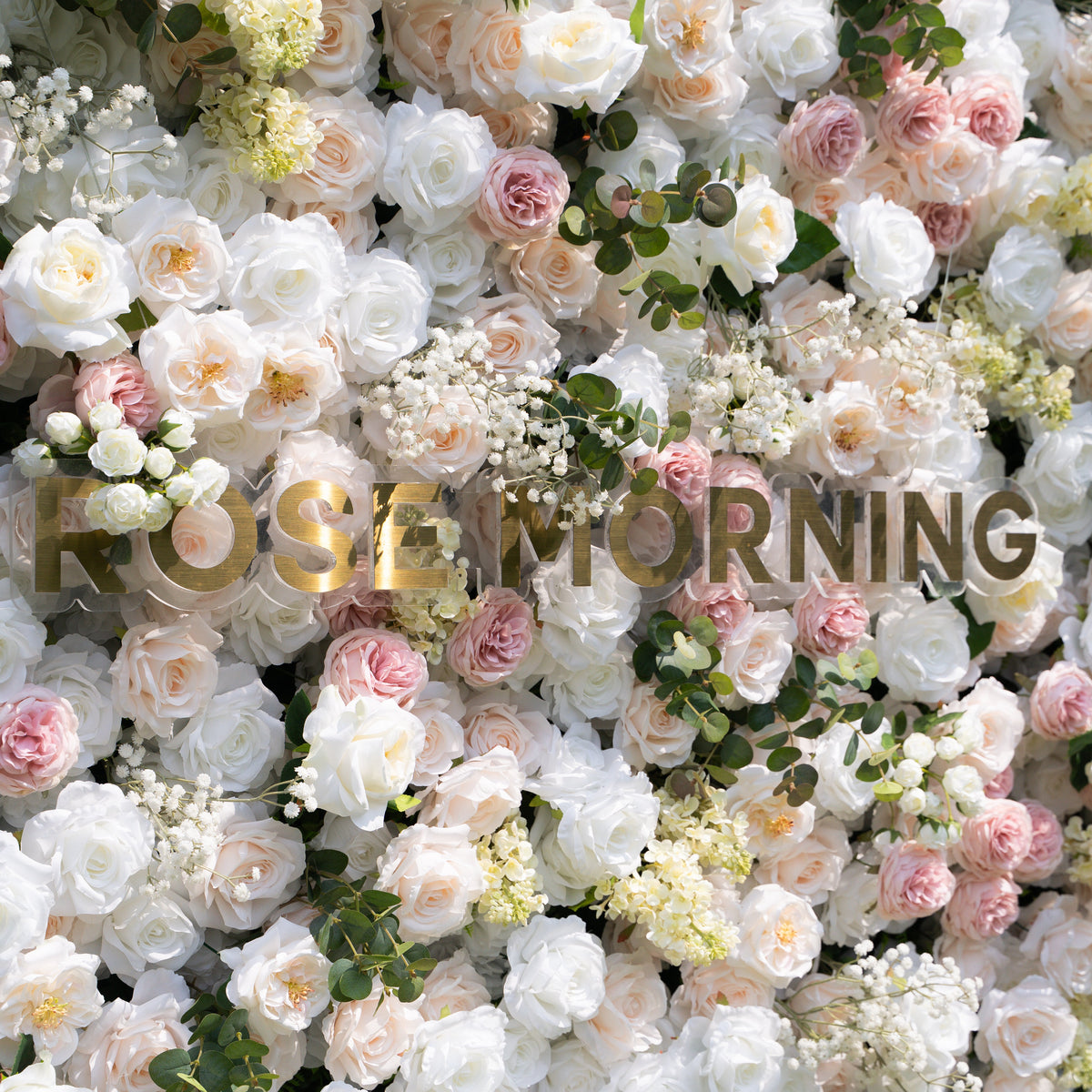 Elia | 5D Event-Ready Artificial Floral Wall Backdrop, Zip-Up Fabric 8ft*8ft | Shipping Included