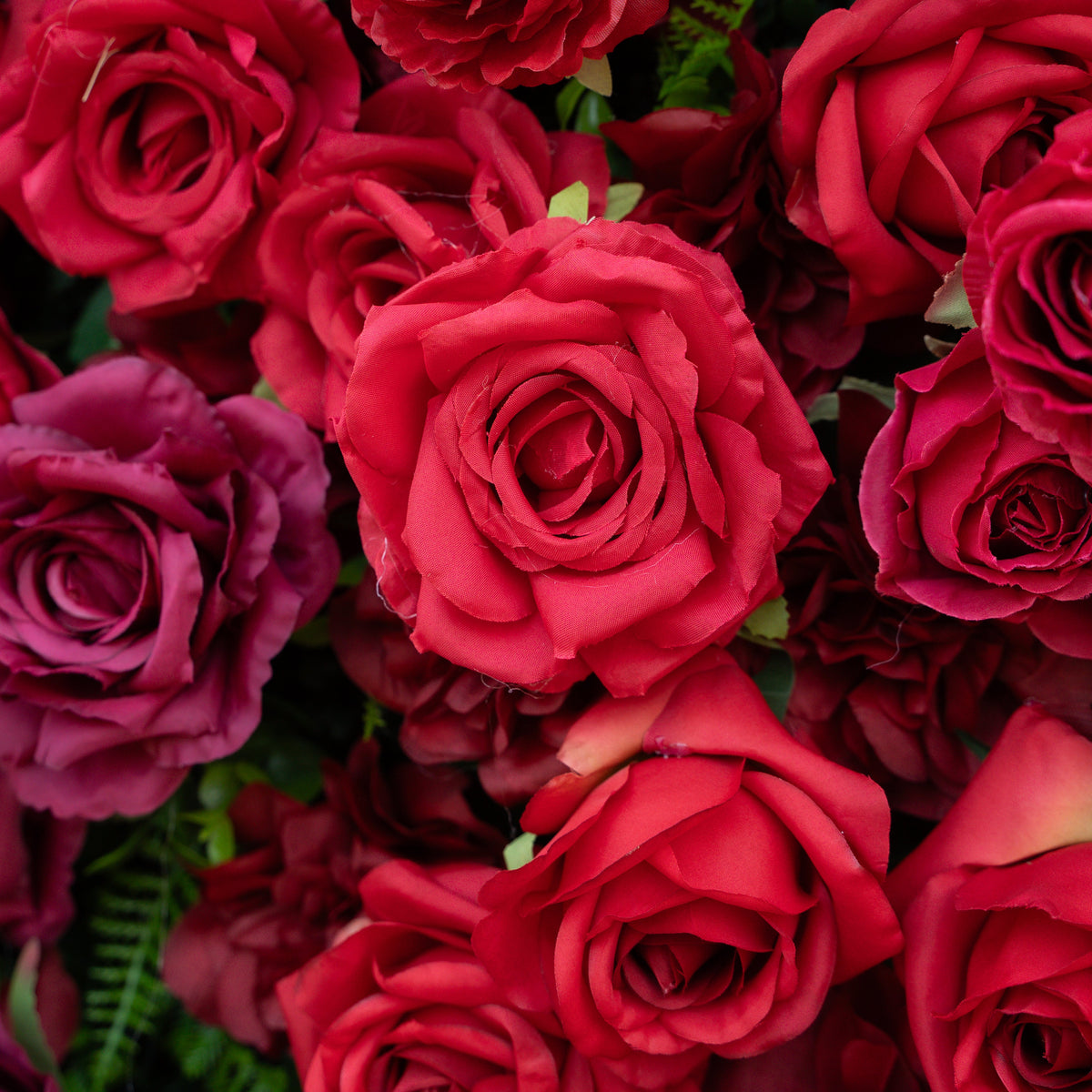 Elysia | 3D Luxury Burgundy Event-Ready Silk Rose Floral Wall Backdrop for Romantic Weddings & Events | Shipping Included