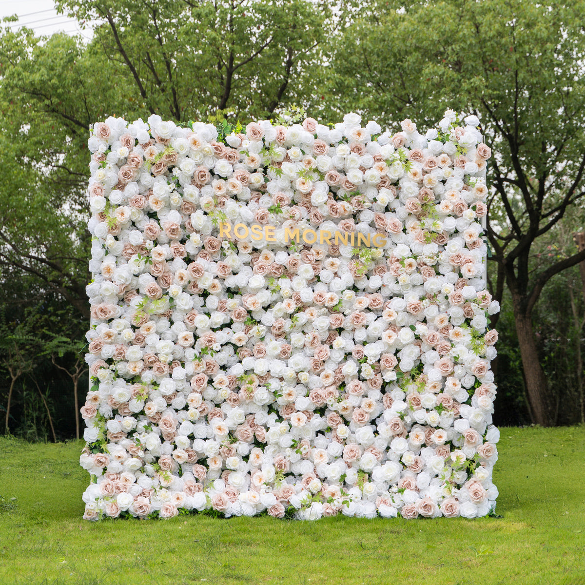 Ema - Autumn Fall | 5D Fabric Zip Up Flower Wall 8ft x 8ft for Wedding Party Backdrop | Shipping Included