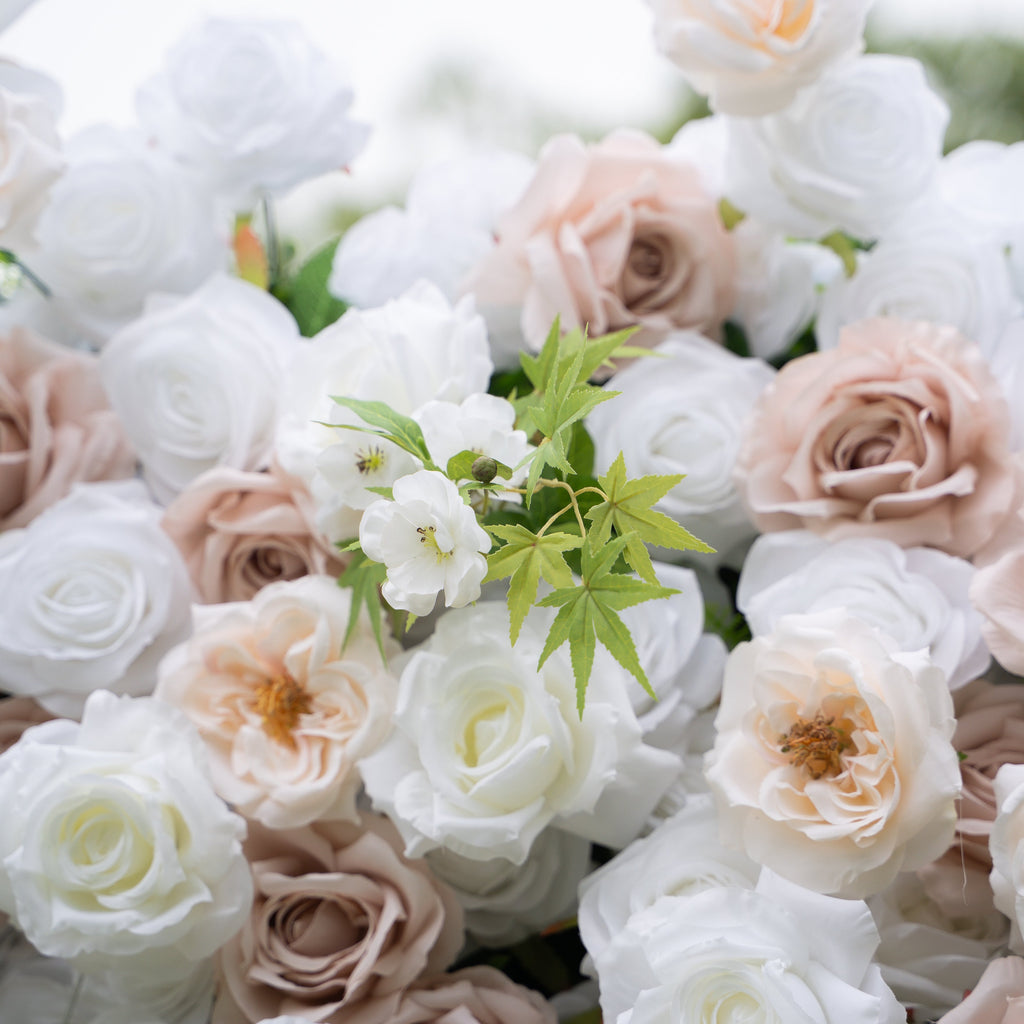 Ema - Autumn Fall | 5D Fabric Zip Up Flower Wall 8ft x 8ft for Wedding Party Backdrop | Shipping Included