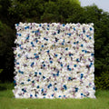 Erin: 3D Fabric Artificial Flower Wall Rolling Up Curtain Flower Wall R795 - 8ft*8ft Rose Morning