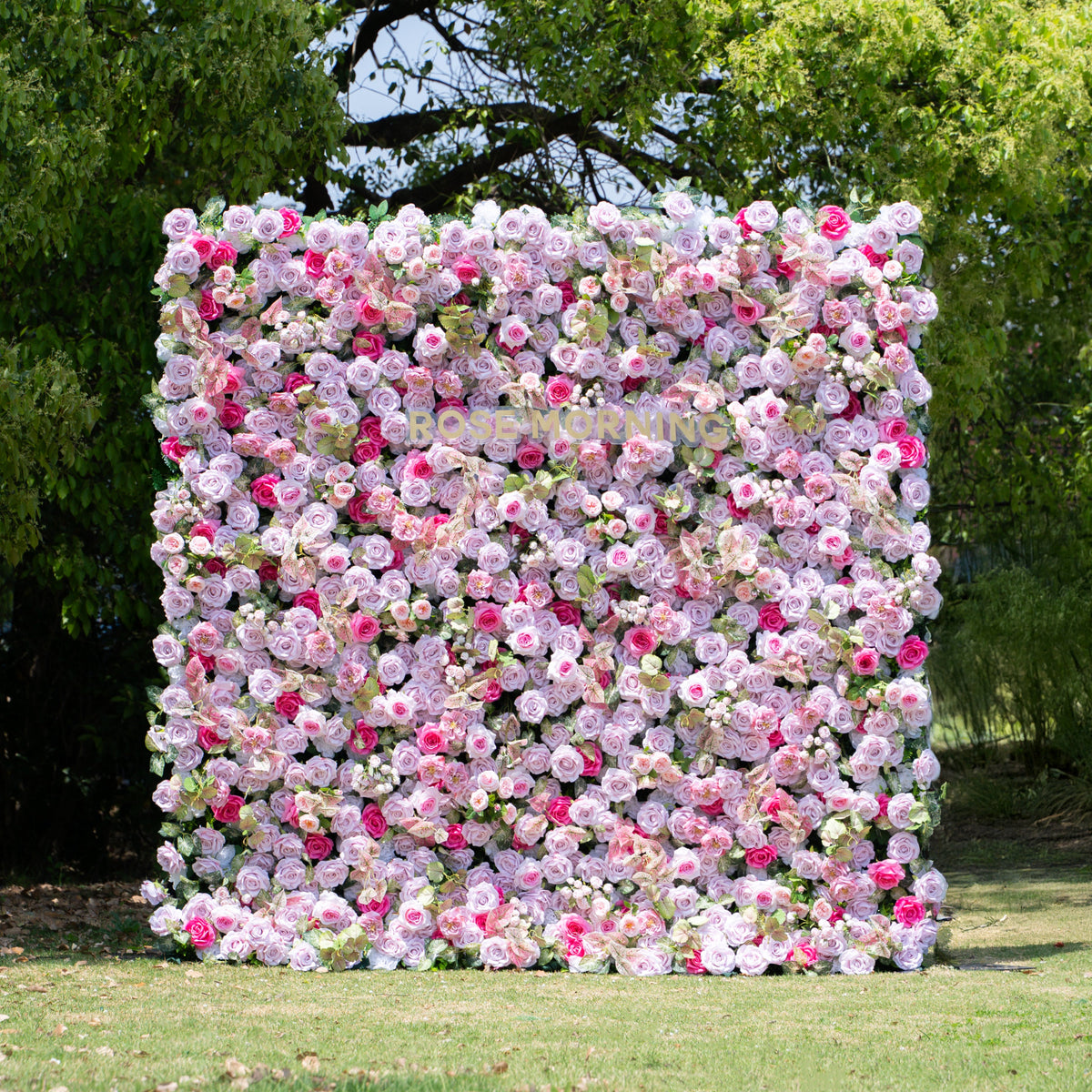 Eugenia | 5D Event-Ready Artificial Floral Wall Backdrop, Zip-Up Fabric 8ft*8ft | Shipping Included