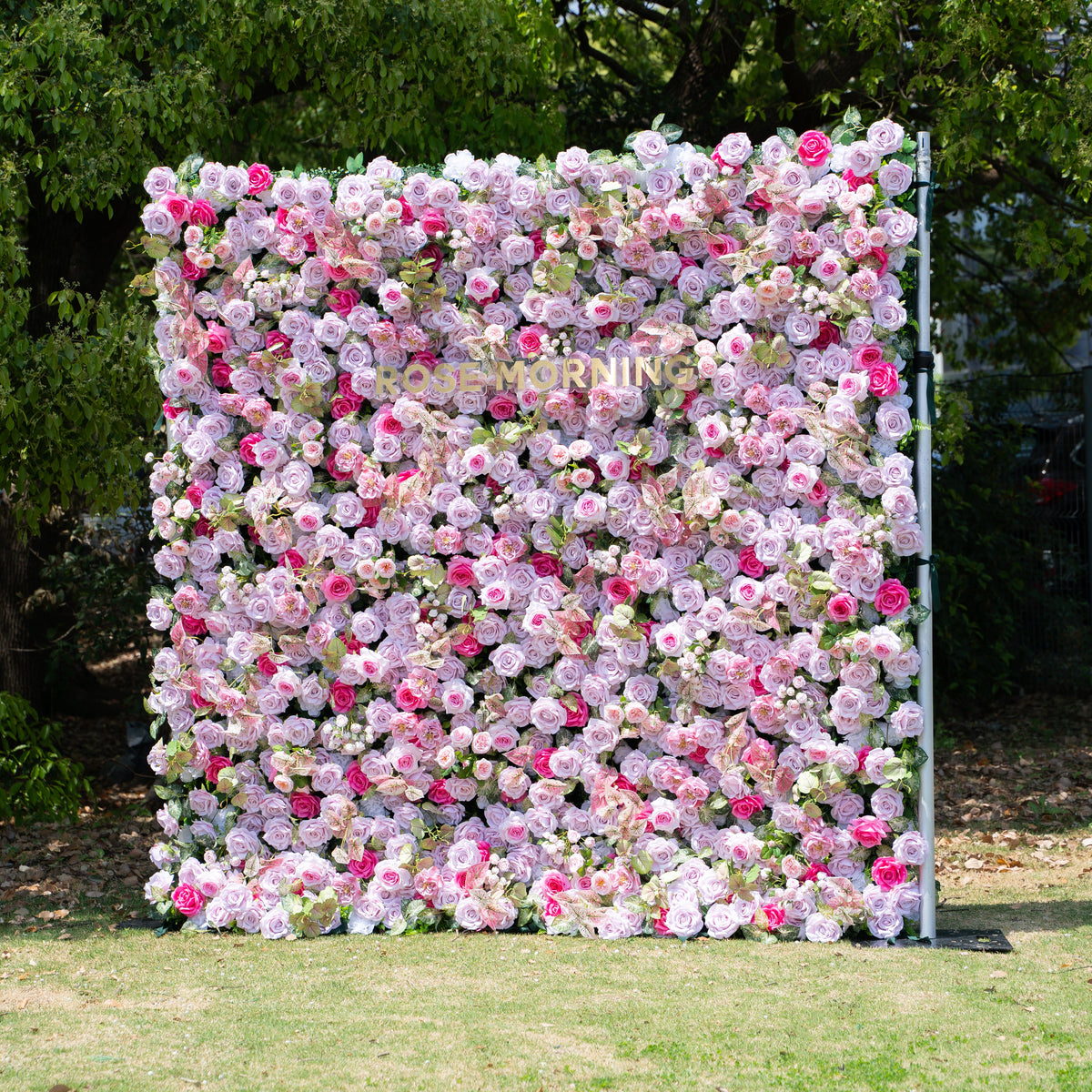 Eugenia | 5D Event-Ready Artificial Floral Wall Backdrop, Zip-Up Fabric 8ft*8ft | Shipping Included