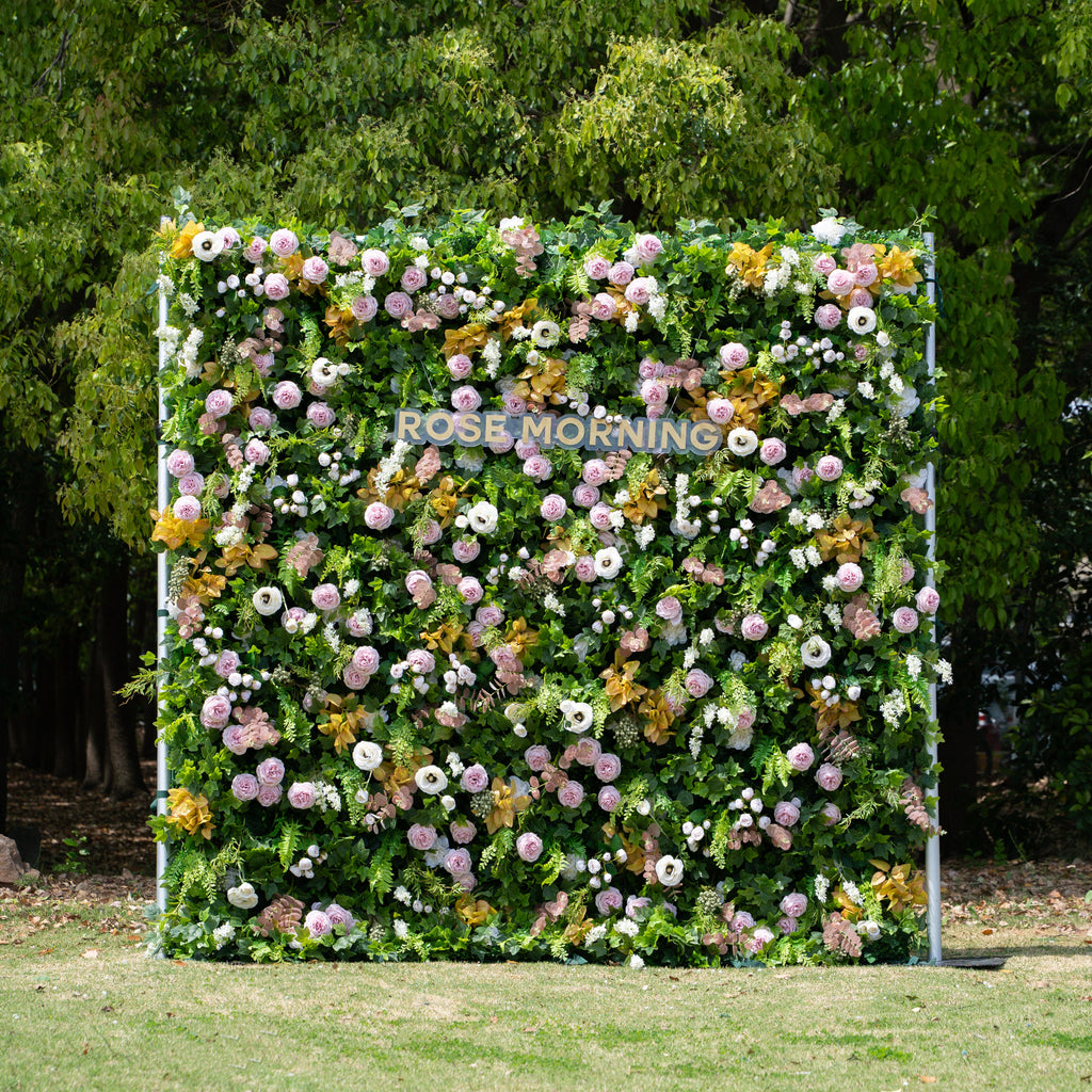 Fabrizia | 5D Event-Ready Artificial Floral Wall Backdrop, Roll-Up Fabric | Shipping Included