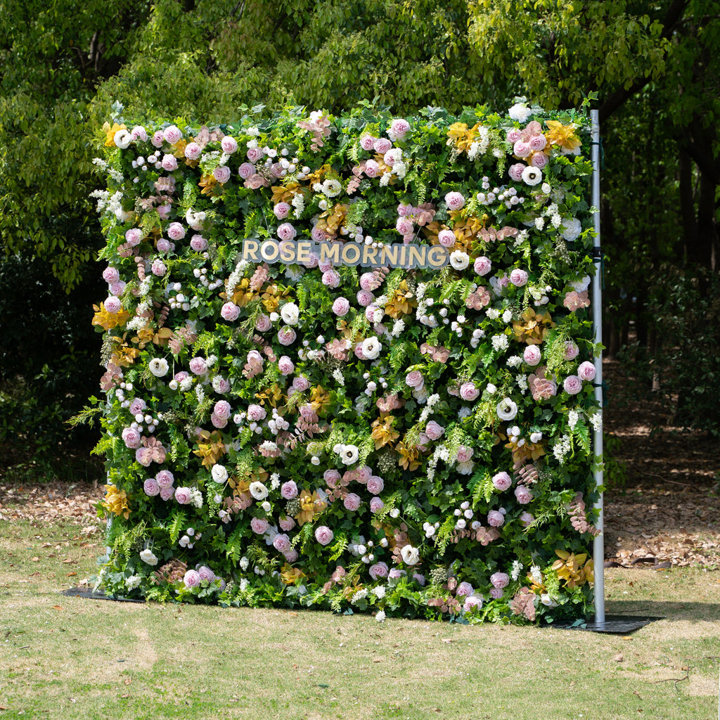 Fabrizia | 5D Event-Ready Artificial Floral Wall Backdrop, Roll-Up Fabric | Shipping Included