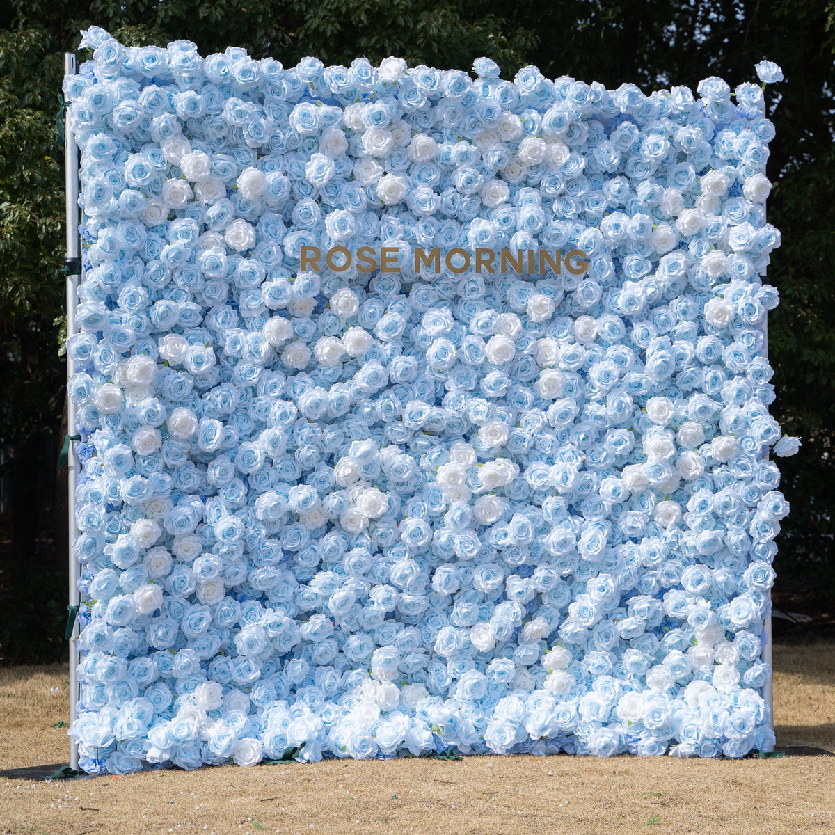 Faith | 3D Luxury Artificial Flower Wall - Wedding Backdrop 8ft×8ft | Shipping Included