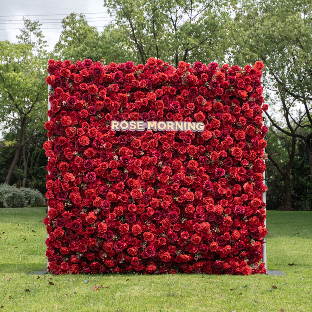 Feliz | 4D Event-Ready Artificial Floral Wall Backdrop, Zip-Up Fabric 8ft*8ft | Shipping Included