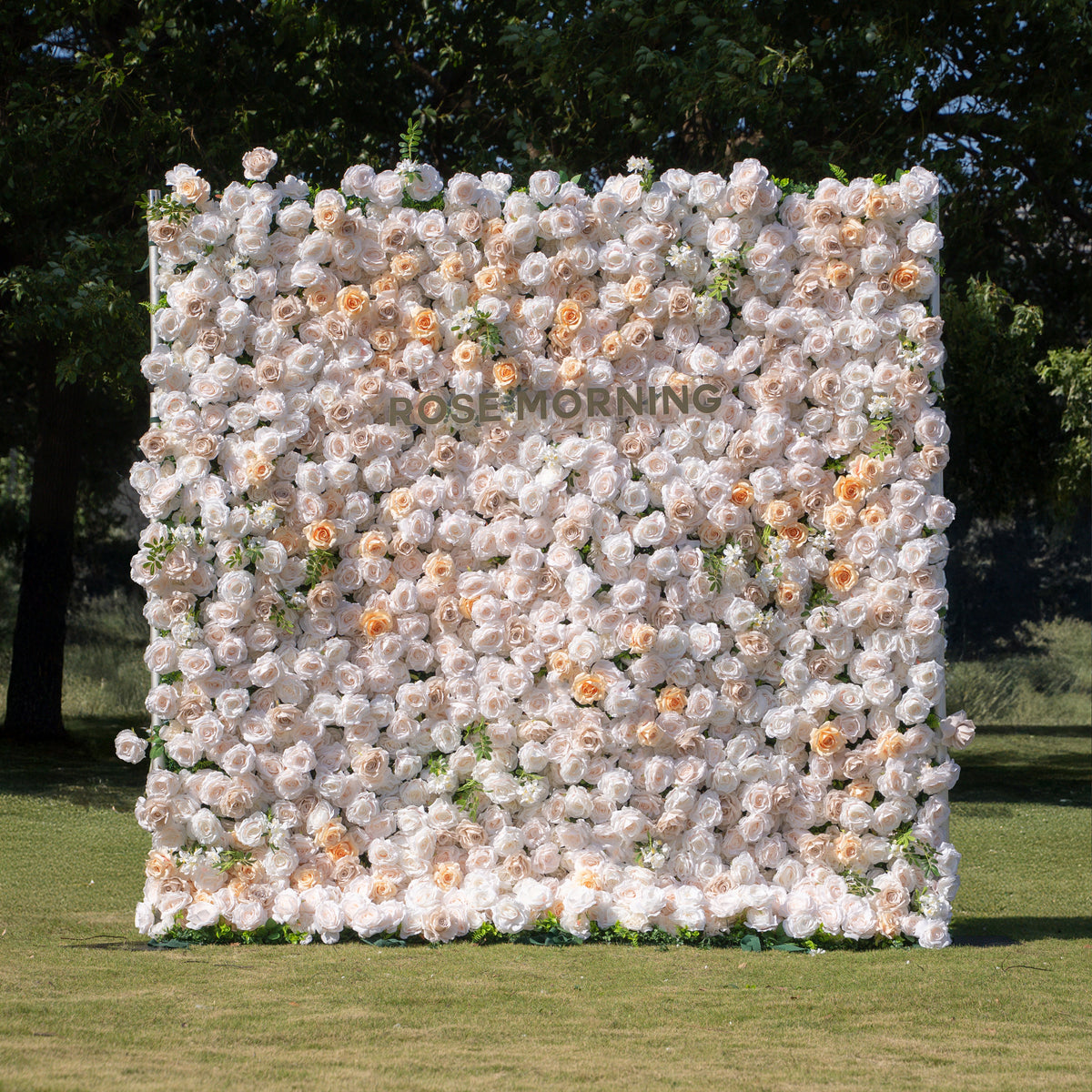 Frangipani | 5D Event-Ready Artificial Floral Wall Backdrop, Roll-Up Fabric | Shipping Included