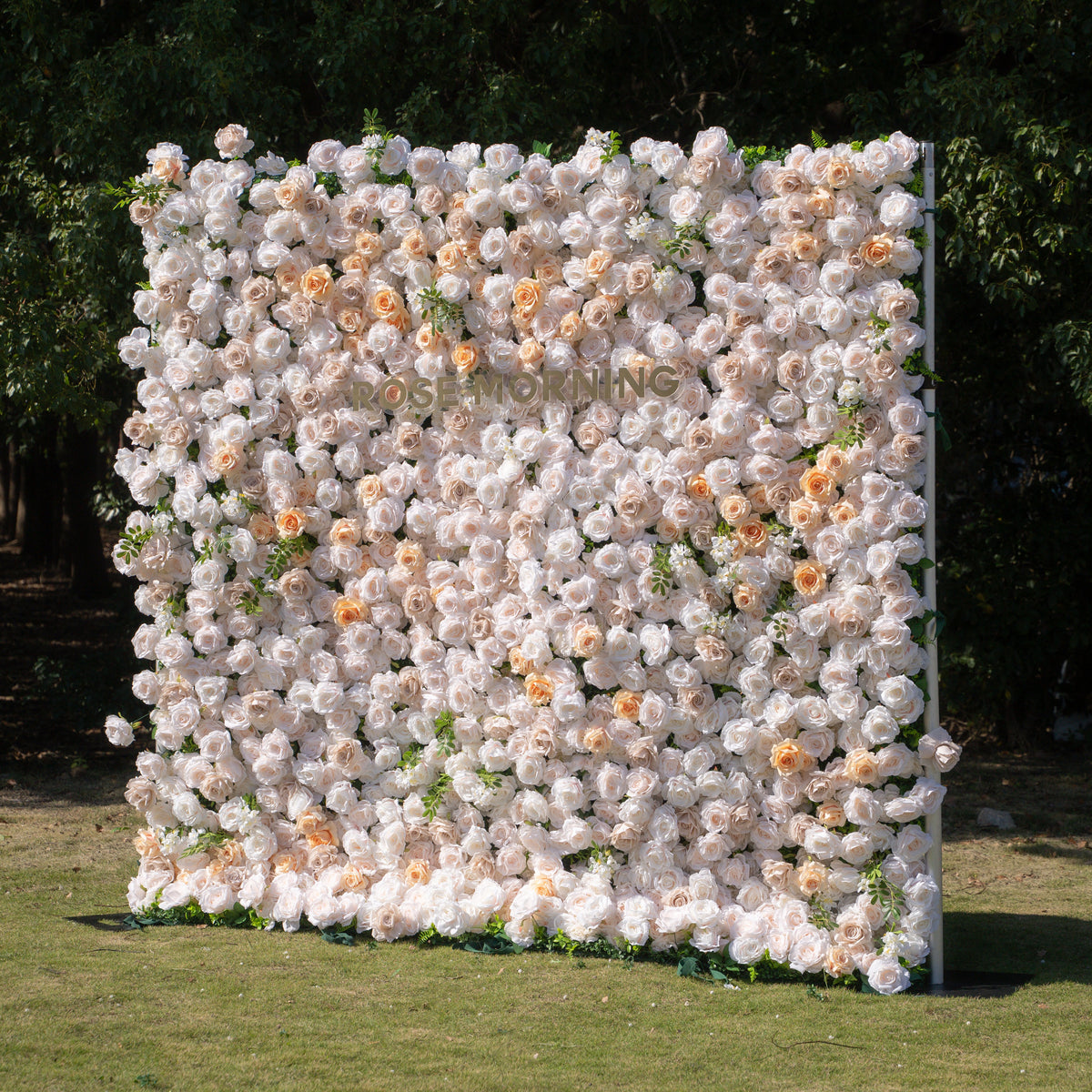 Frangipani | 5D Event-Ready Artificial Floral Wall Backdrop, Roll-Up Fabric | Shipping Included