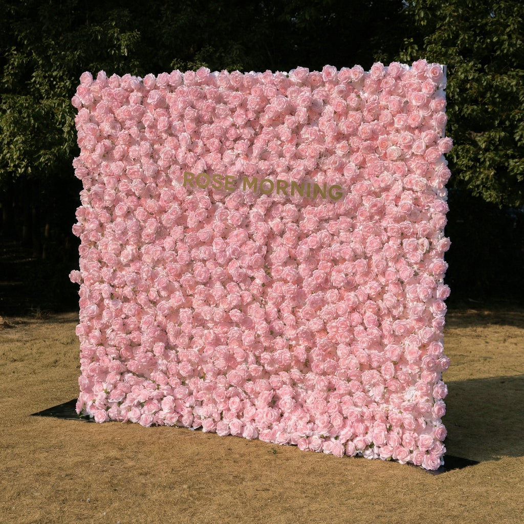 Hadas | 2026 New Launch Sun-Activated Color-Changing Rose Flower Wall Backdrop (8×8) — One Wall, Two Looks: White Indoors → Blush Pink in Sunlight | Shipping Included