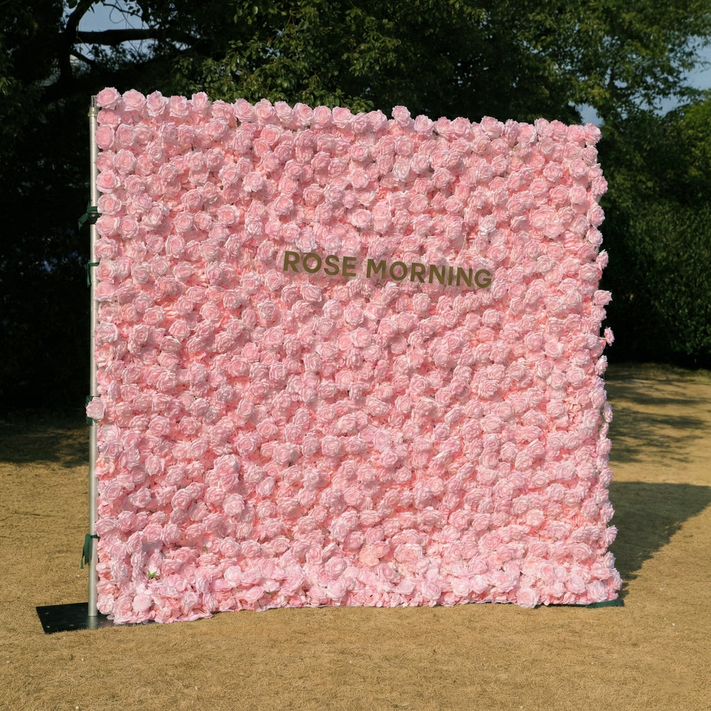 Hadas | 2026 New Launch Sun-Activated Color-Changing Rose Flower Wall Backdrop (8×8) — One Wall, Two Looks: White Indoors → Blush Pink in Sunlight | Shipping Included