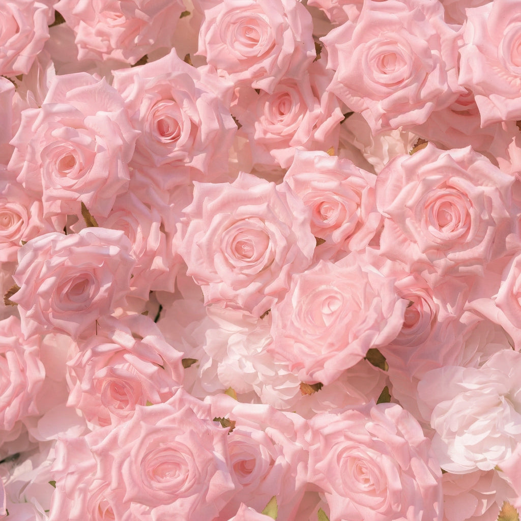 Hadas | 2026 New Launch Sun-Activated Color-Changing Rose Flower Wall Backdrop (8×8) — One Wall, Two Looks: White Indoors → Blush Pink in Sunlight | Shipping Included