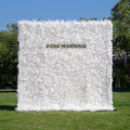 Hilton | Pure White Feather Flower Wall - 5D Fabric Backdrop for Wedding Birthday Party Event Decoration | Shipping Included