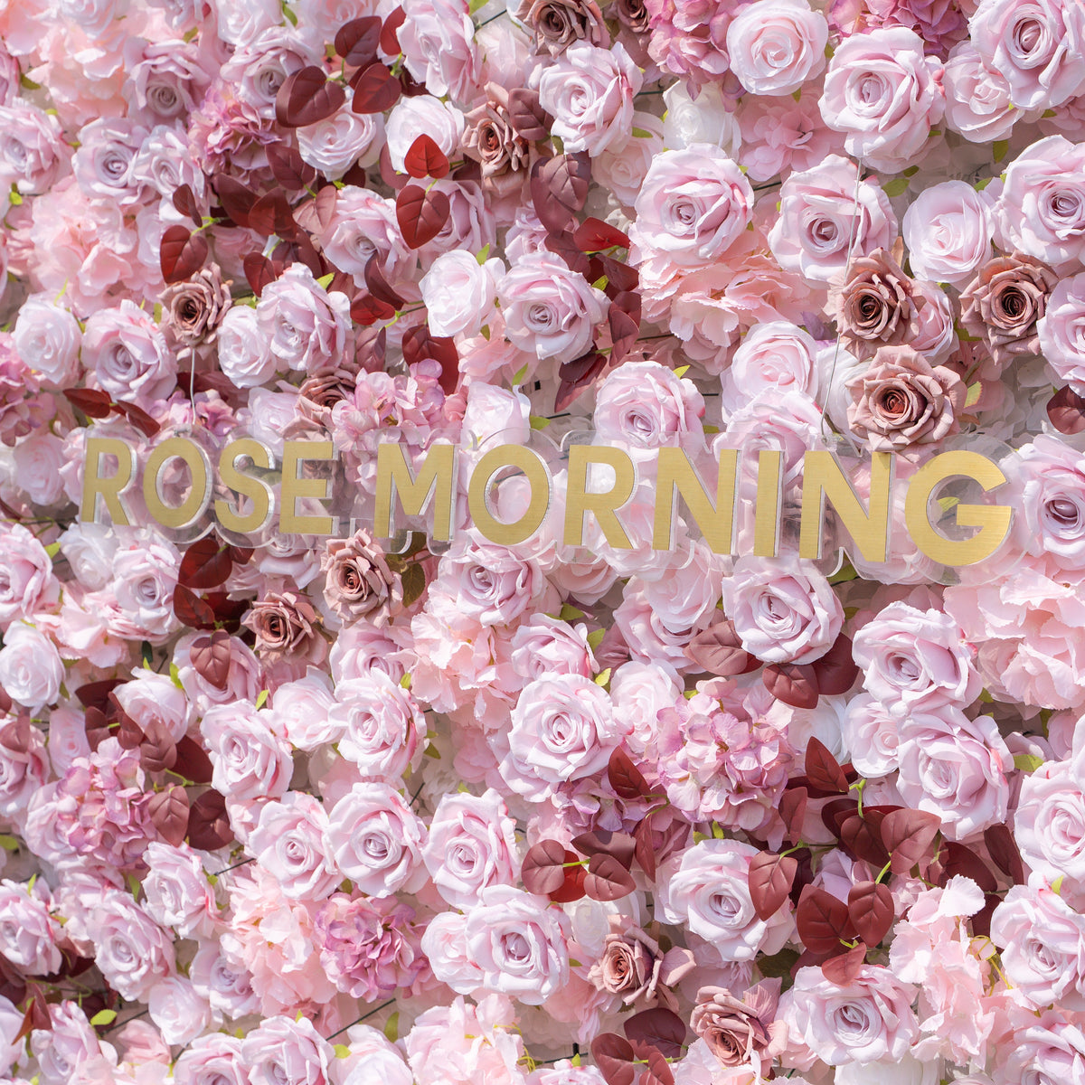 Hush | 4D Event-Ready Artificial Floral Wall Backdrop, Zip-Up Fabric 8ft*8ft | Shipping Included