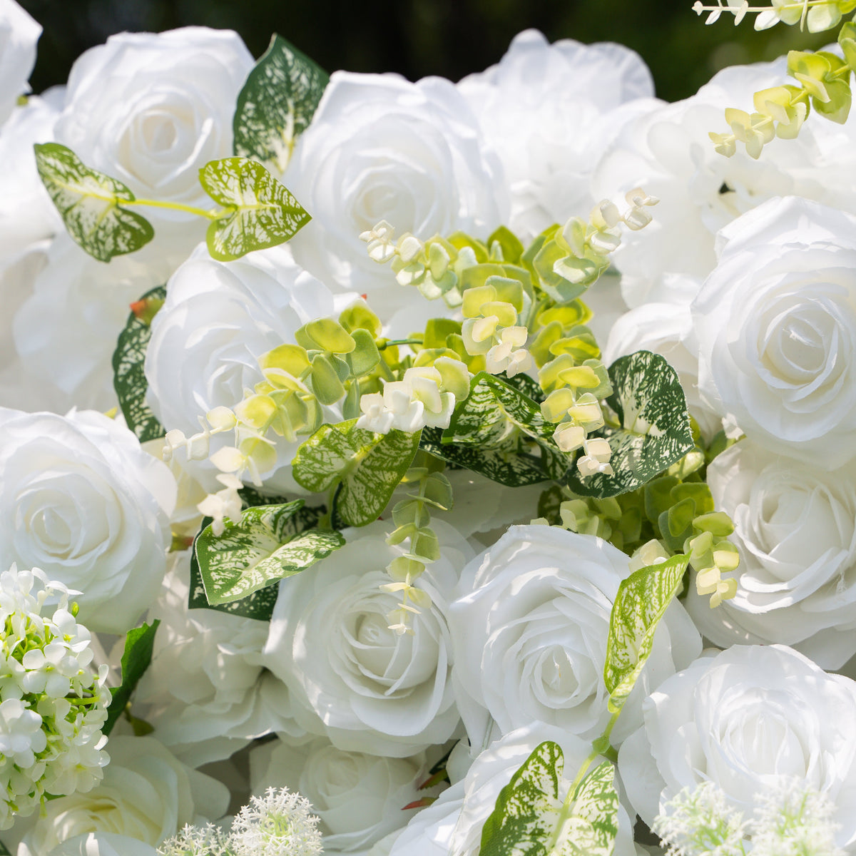 Icing | 3D Event-Ready Artificial Floral Wall Backdrop, Roll-Up Fabric | Shipping Included
