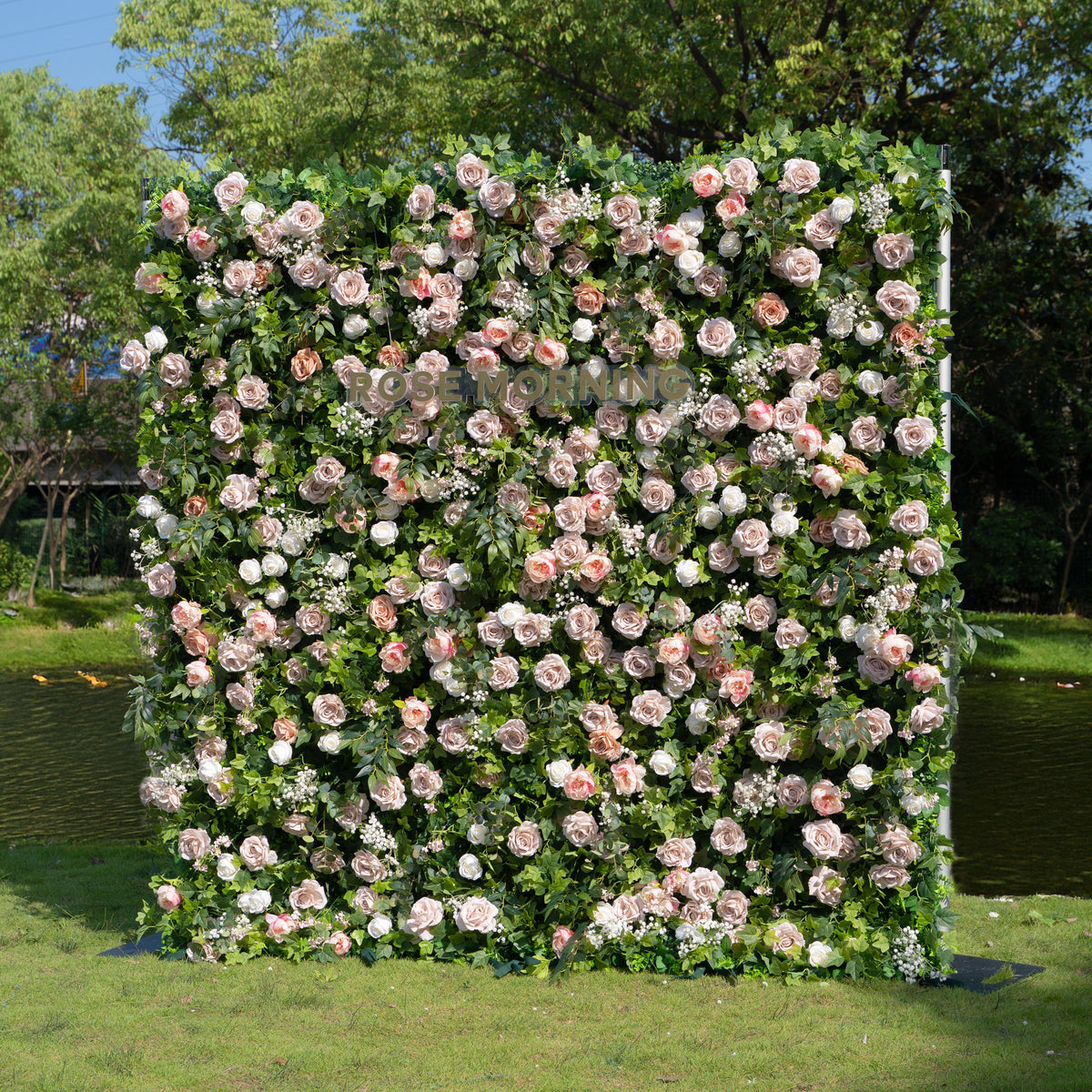 Joel | 5D Event-Ready Artificial Floral Wall Backdrop, Roll-Up Fabric | Shipping Included